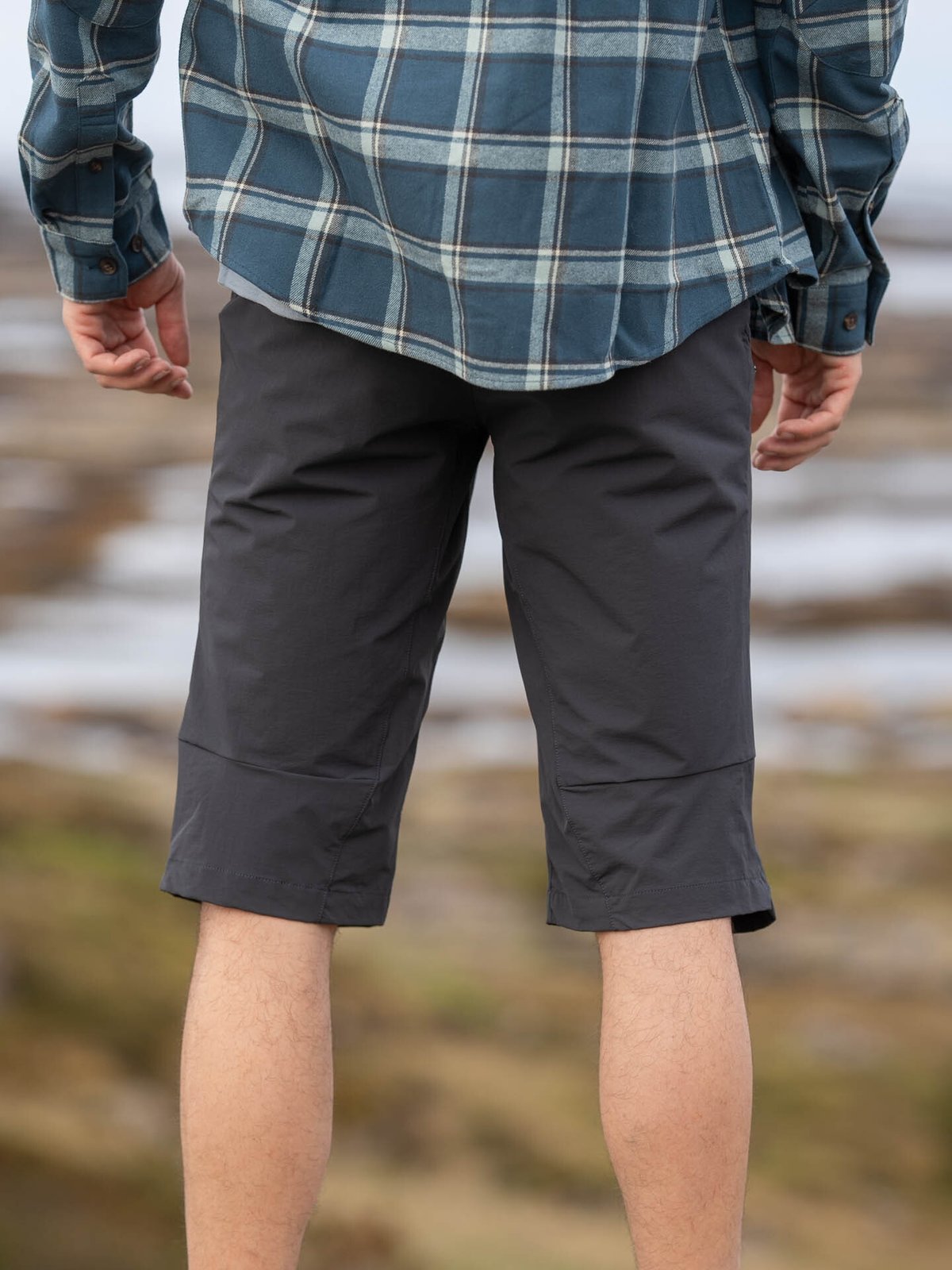 Bergans Vandre Light Softshell Long Shorts Men Dark Shadow Grey