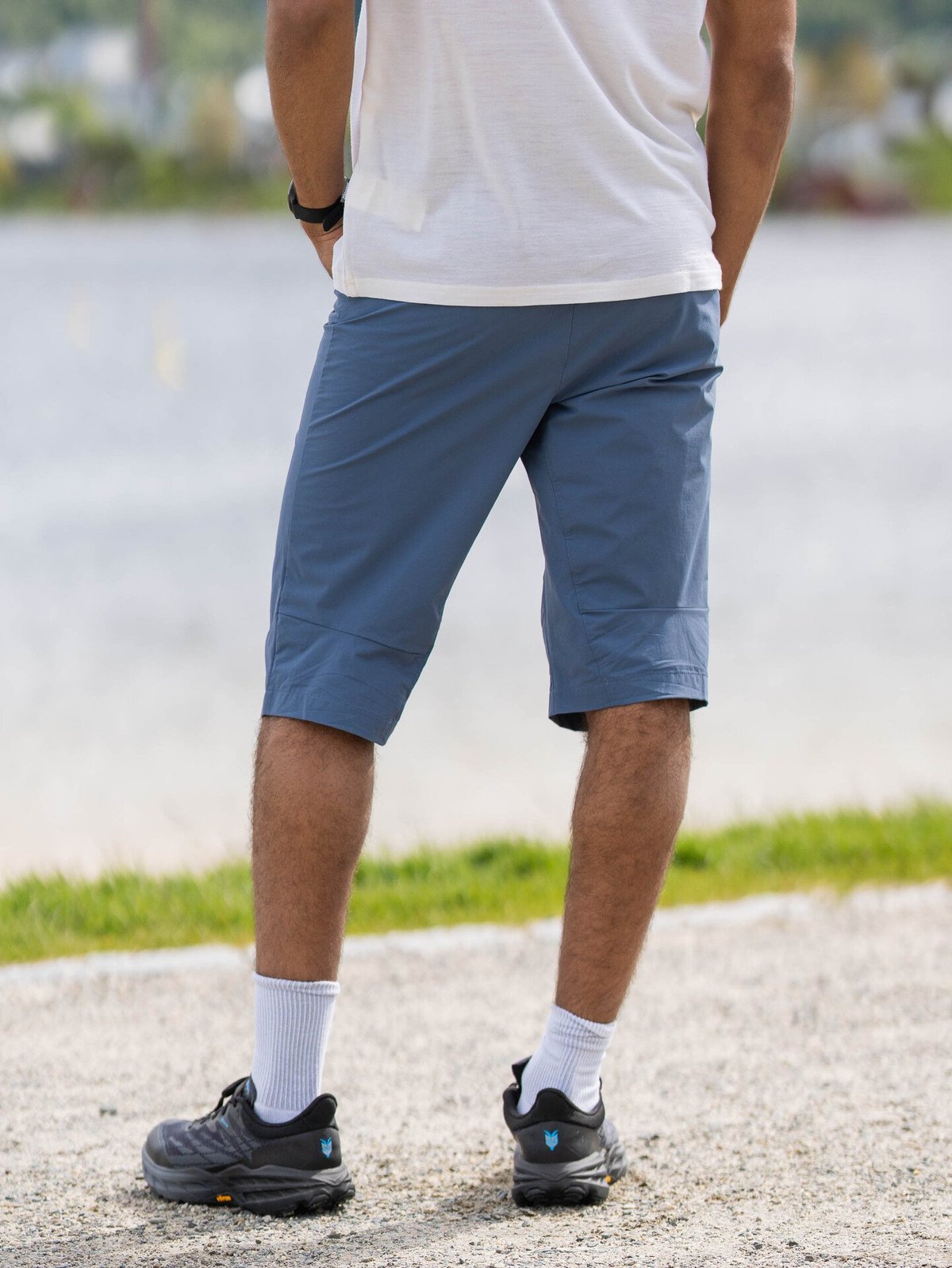 Bergans Vandre Light Softshell Long Shorts Men Granite Blue