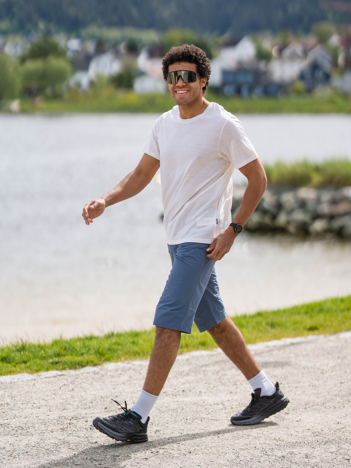 Bergans Vandre Light Softshell Long Shorts Men Granite Blue