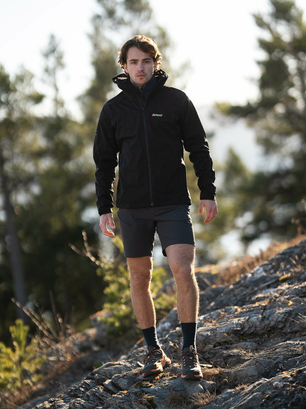 Bergans Vandre Light Softshell Shorts Men Dark Shadow Grey