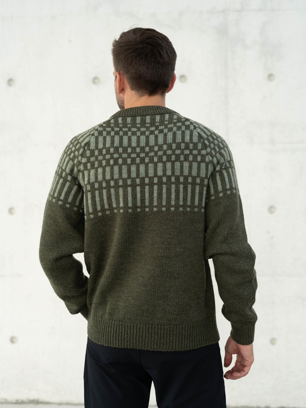 Bergans Nordmarka Merino Jumper Men Dark Green Mud