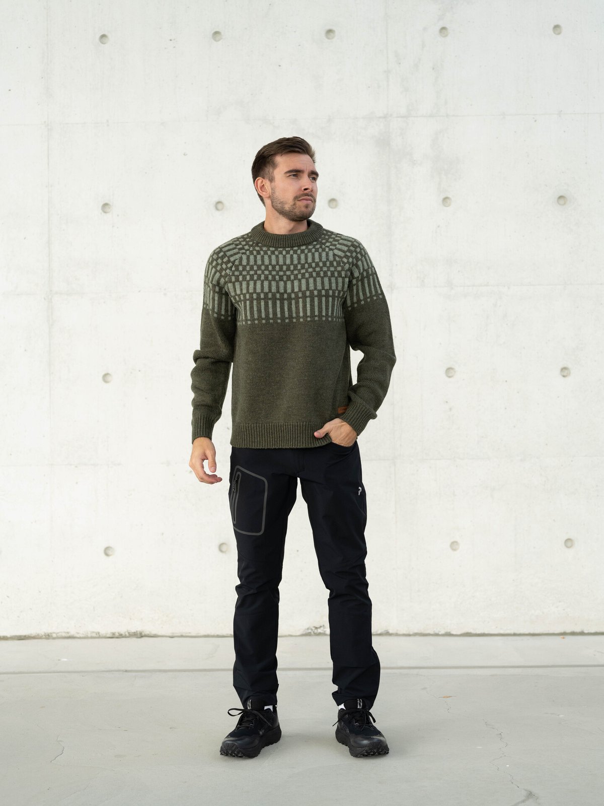 Bergans Nordmarka Merino Jumper Men Dark Green Mud