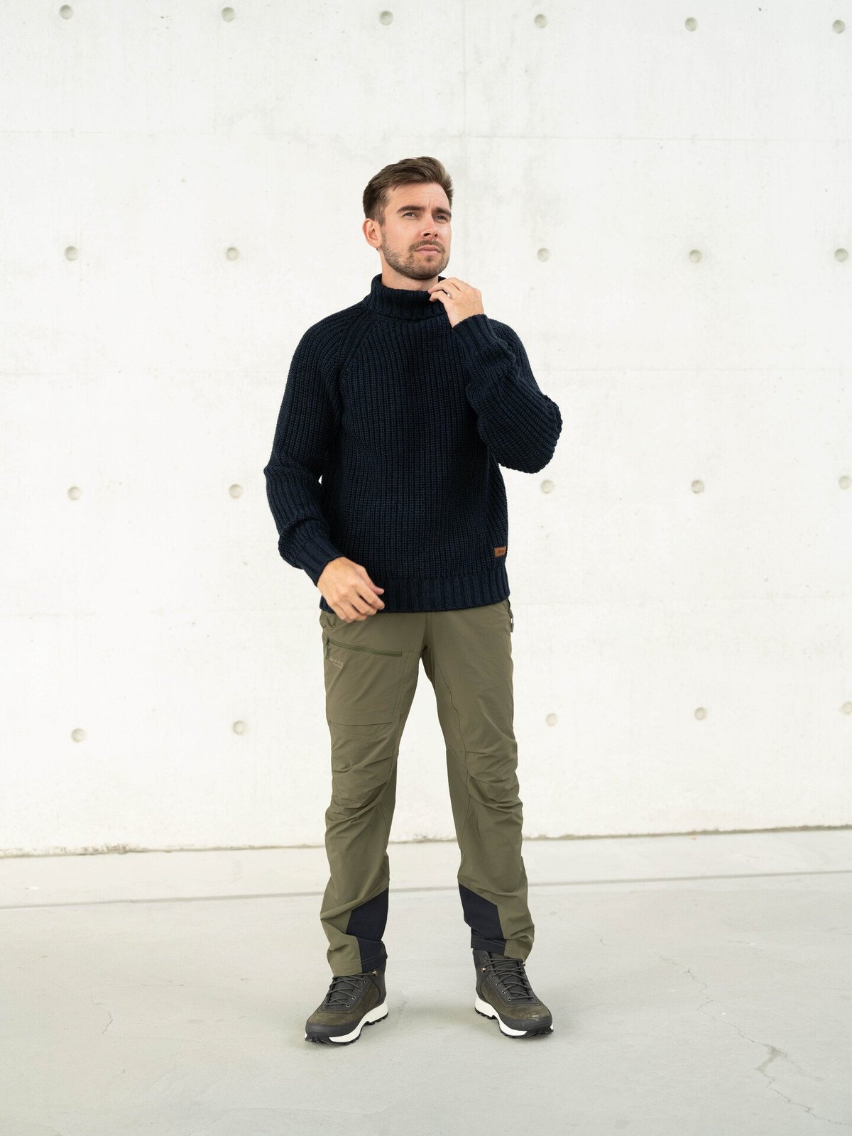 Bergans Nordmarka Merino High Neck Jumper Men Navy Blue