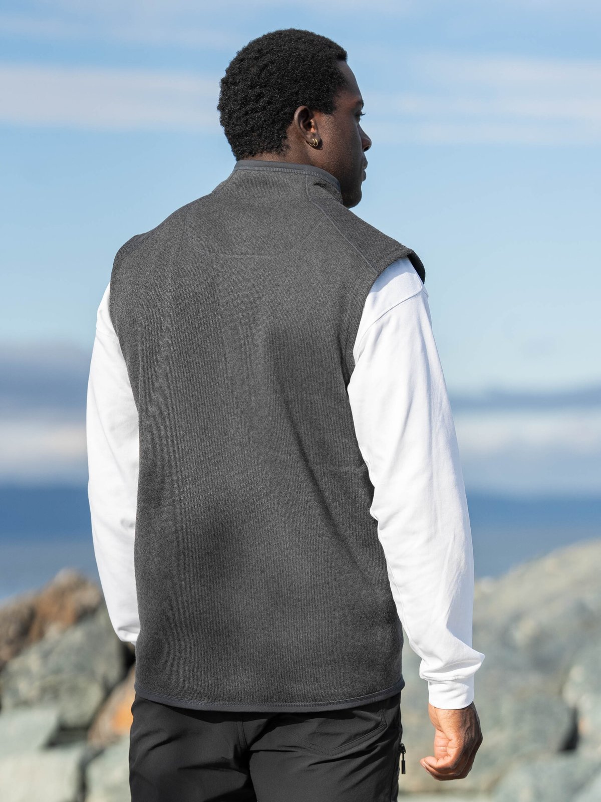 Bergans Kamphaug Knitted Vest Men Dark Shadow Grey