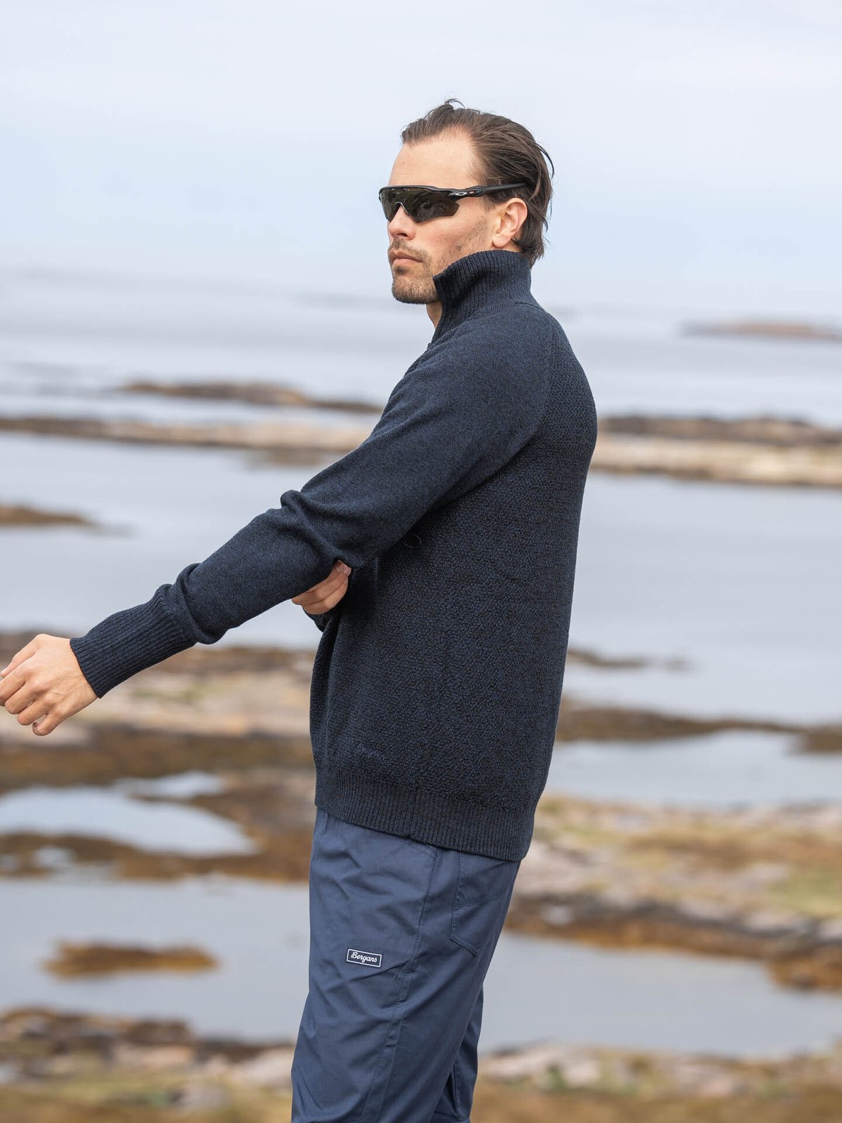 Bergans Ulriken Light Merino Jumper Men Navy Blue