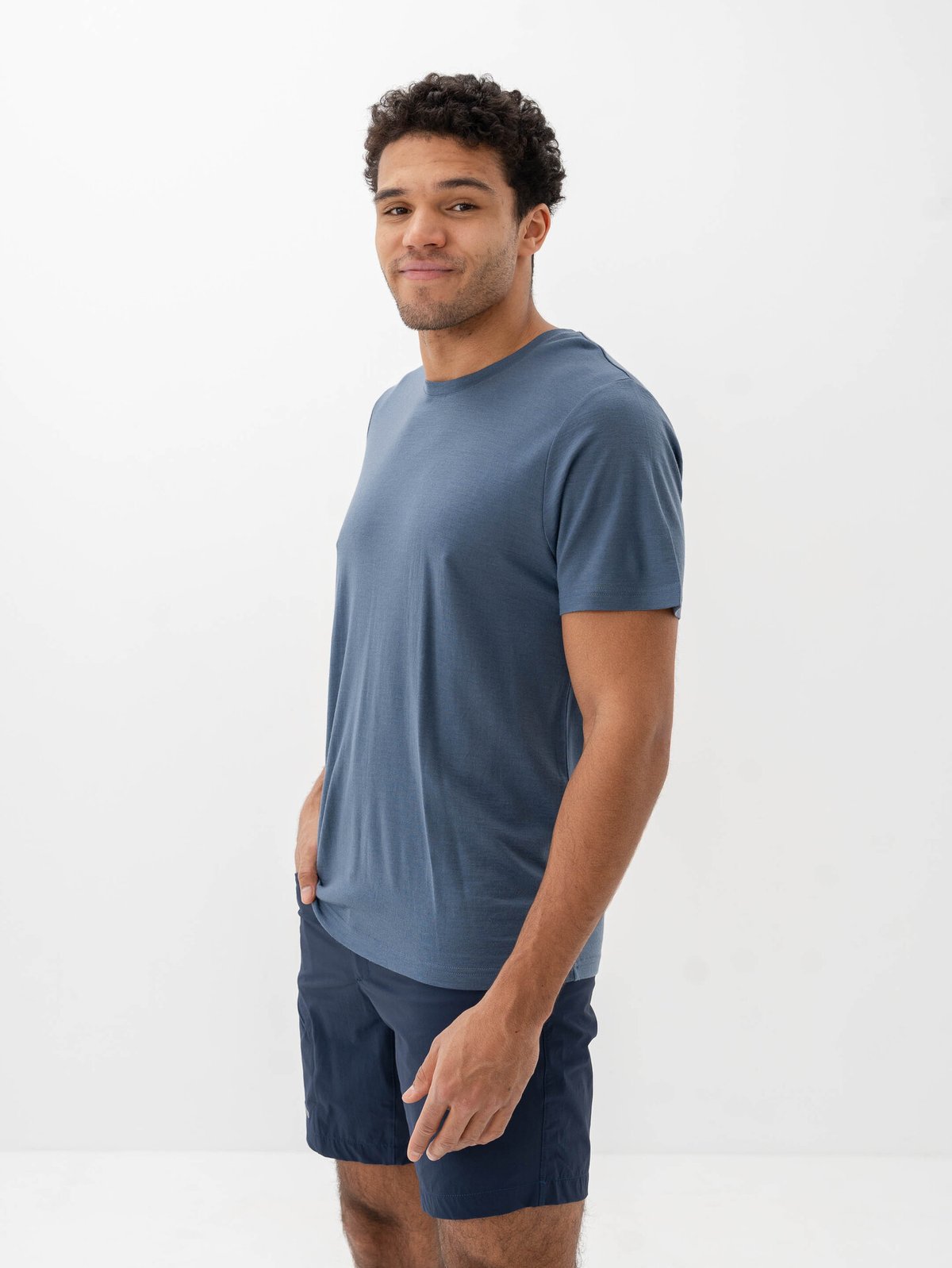 Bergans Whenever Merino Tee Men Granite Blue