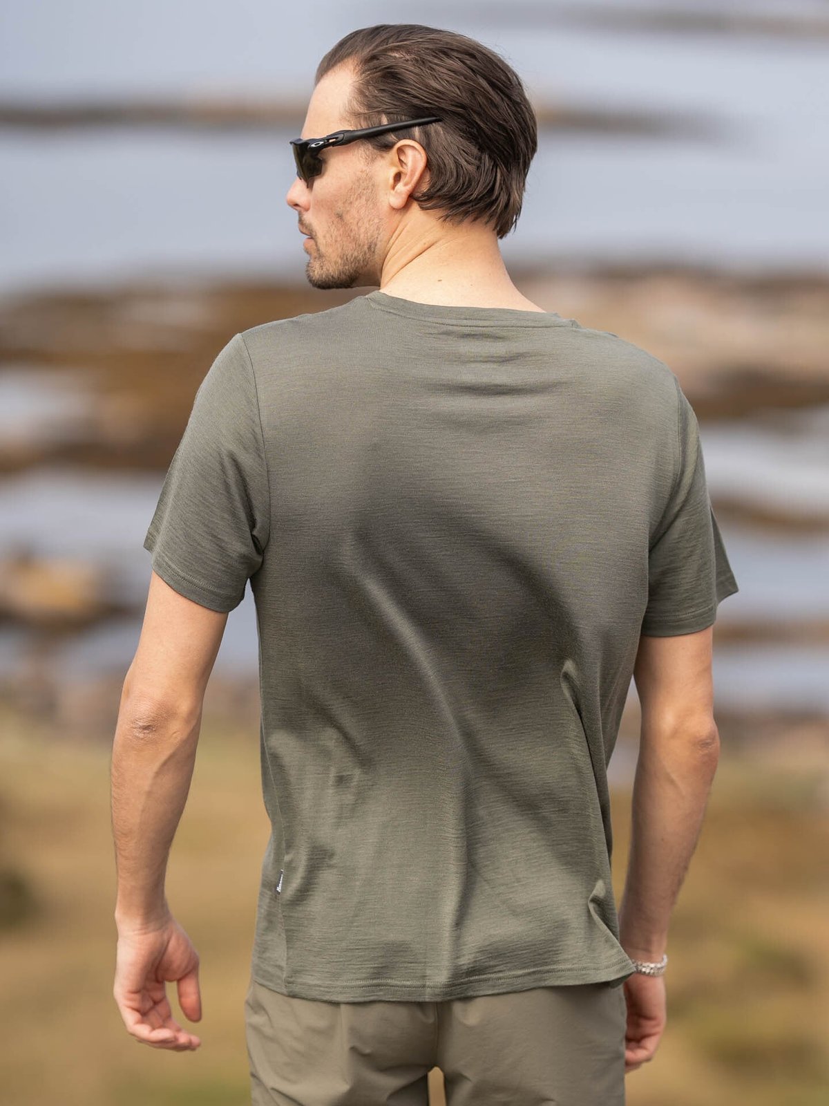 Bergans Whenever Merino Tee Men Green Mud