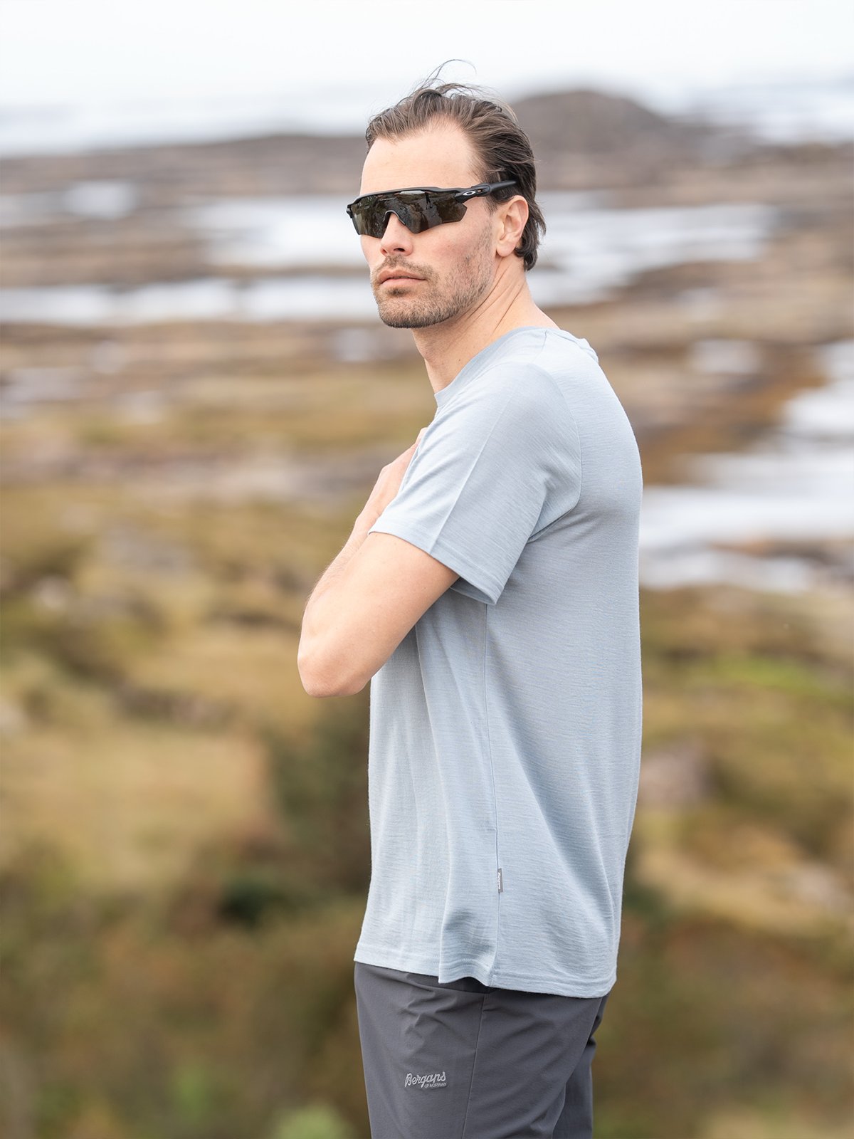 Bergans Whenever Merino Tee Men Husky Blue