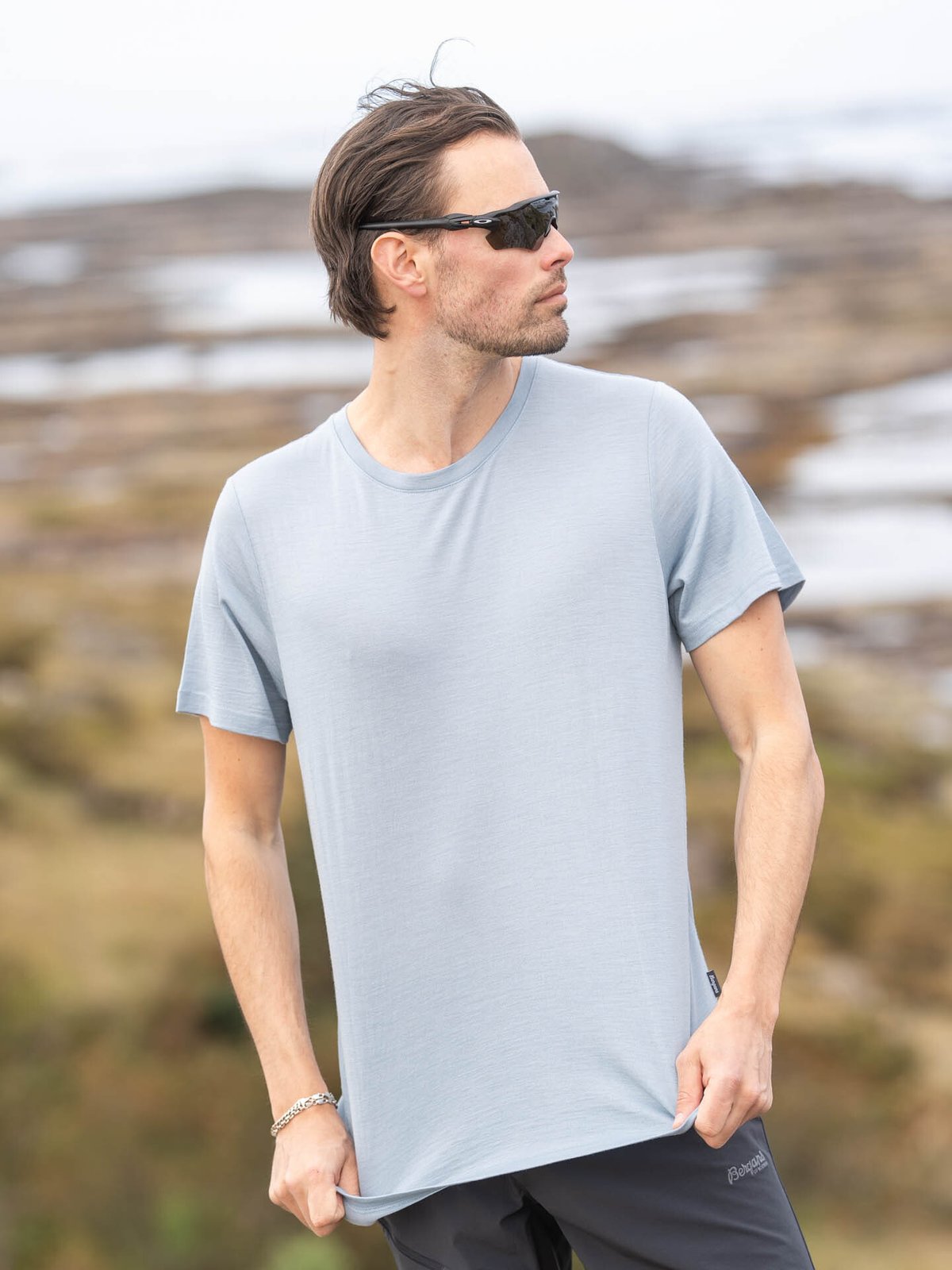 Bergans Whenever Merino Tee Men Husky Blue