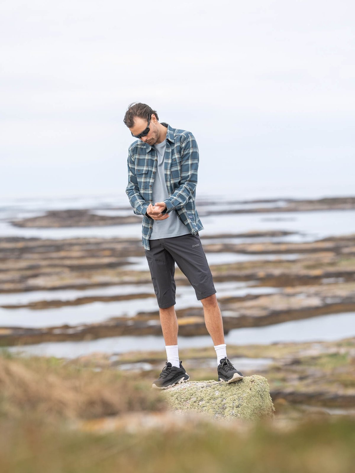 Bergans Whenever Merino Tee Men Husky Blue