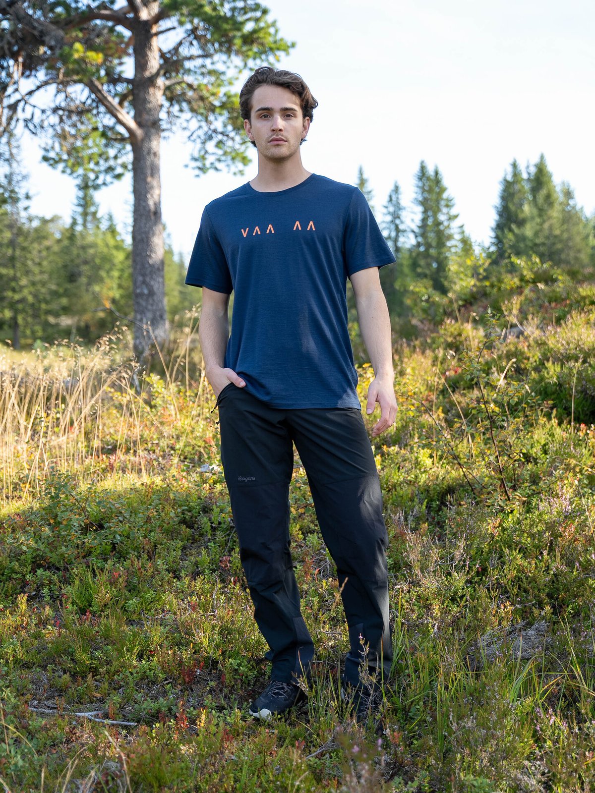 Bergans Vaagaa Explore Merino Tee Men Navy Blue