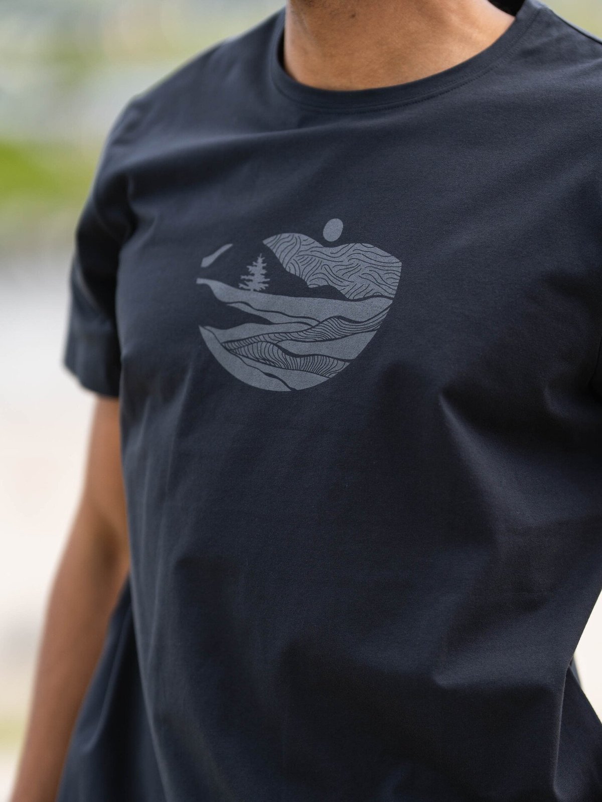 Bergans Nordmarka Organic Cotton Print Tee Men Dark Shadow Grey