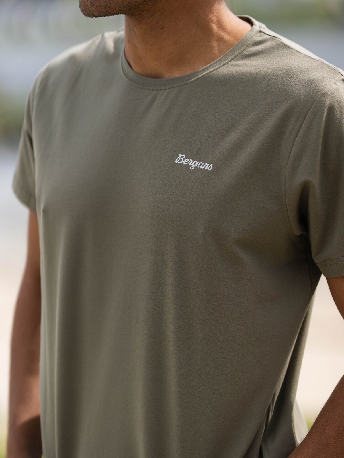 Bergans Nordmarka Organic Cotton Print Tee Men Green Mud