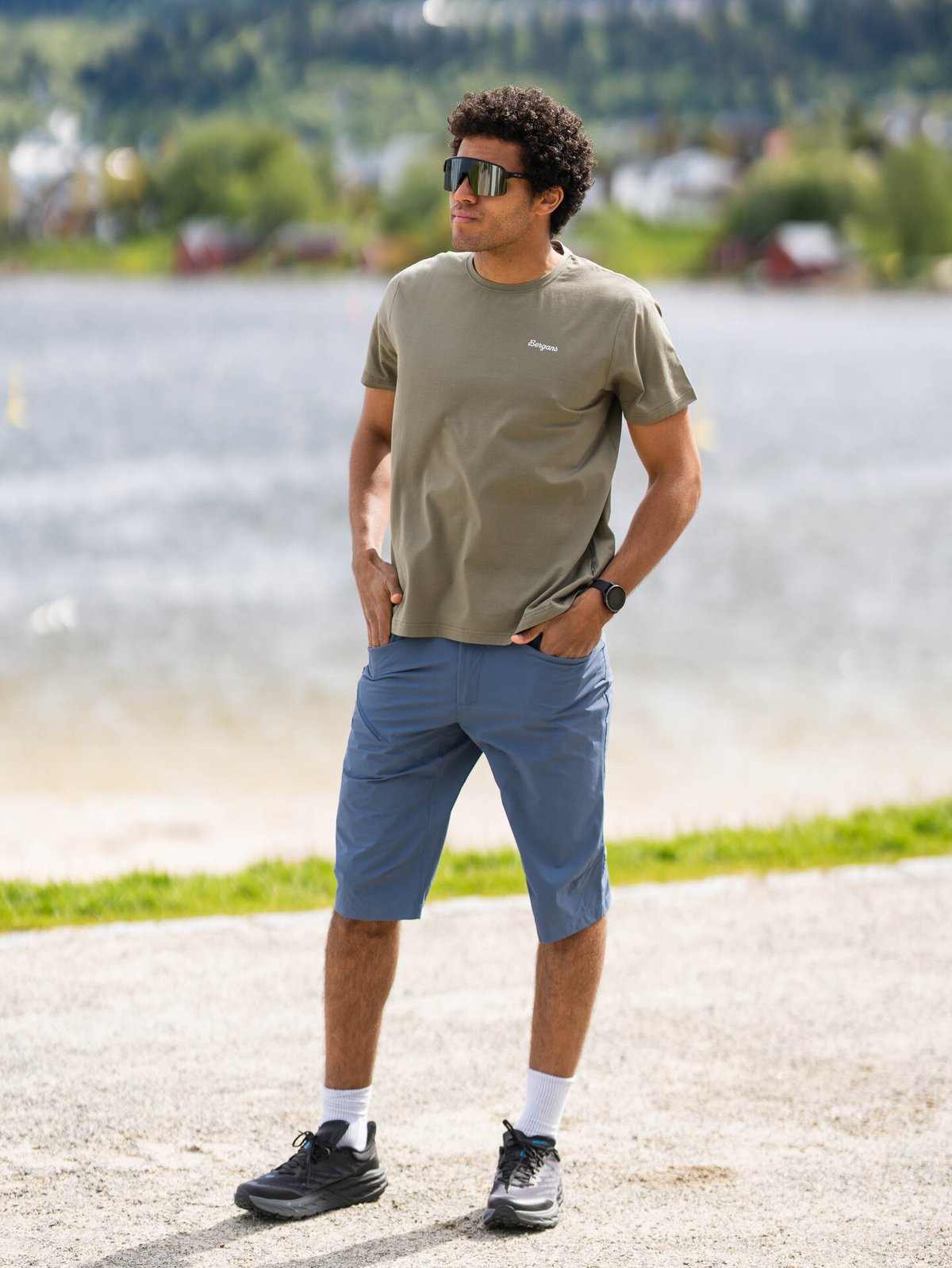 Bergans Nordmarka Organic Cotton Print Tee Men Green Mud