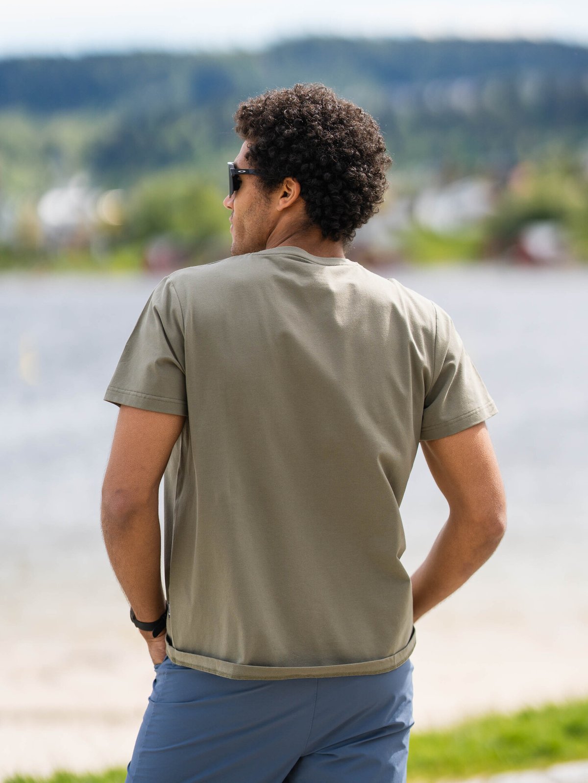 Bergans Nordmarka Organic Cotton Print Tee Men Green Mud