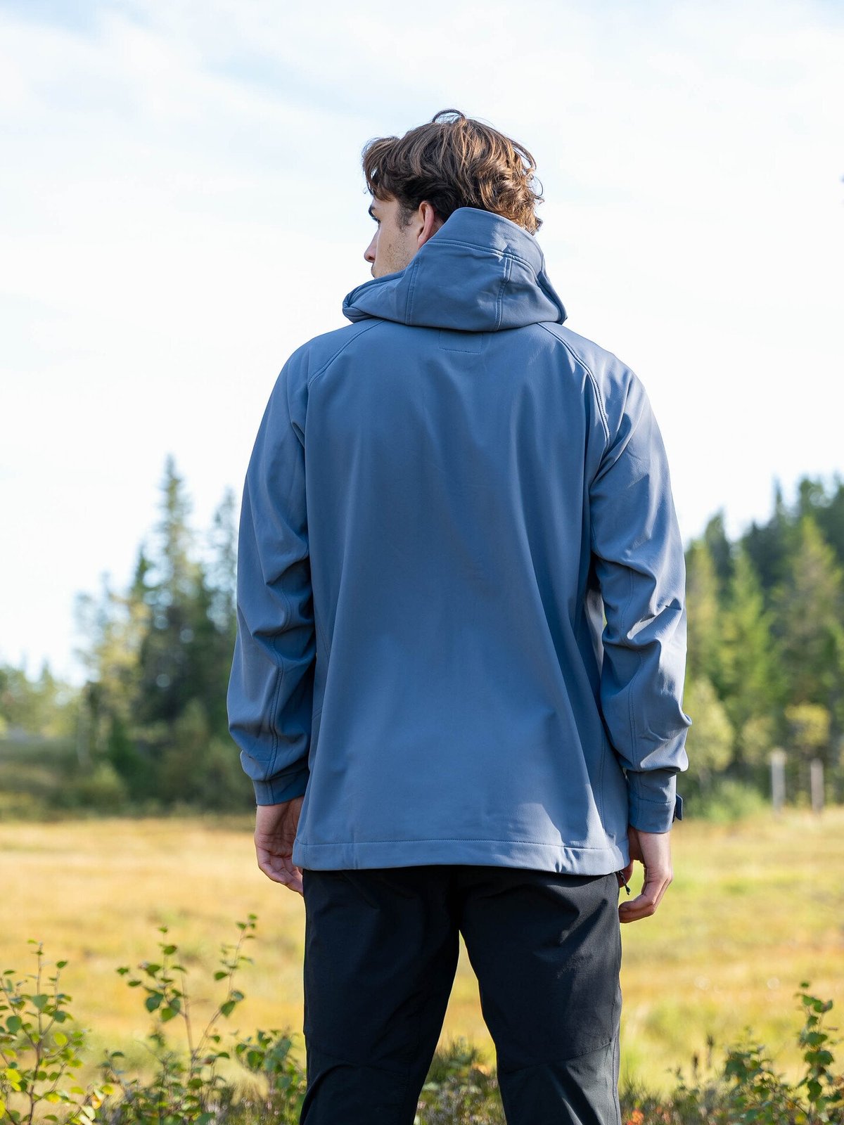 Bergans Vaagaa Softshell Jacket Hood Men Granite Blue