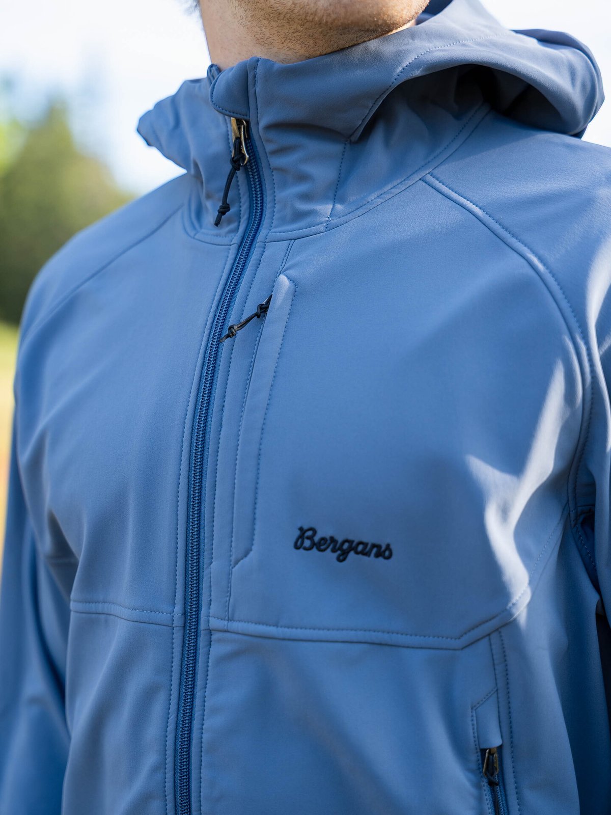Bergans Vaagaa Softshell Jacket Hood Men Granite Blue