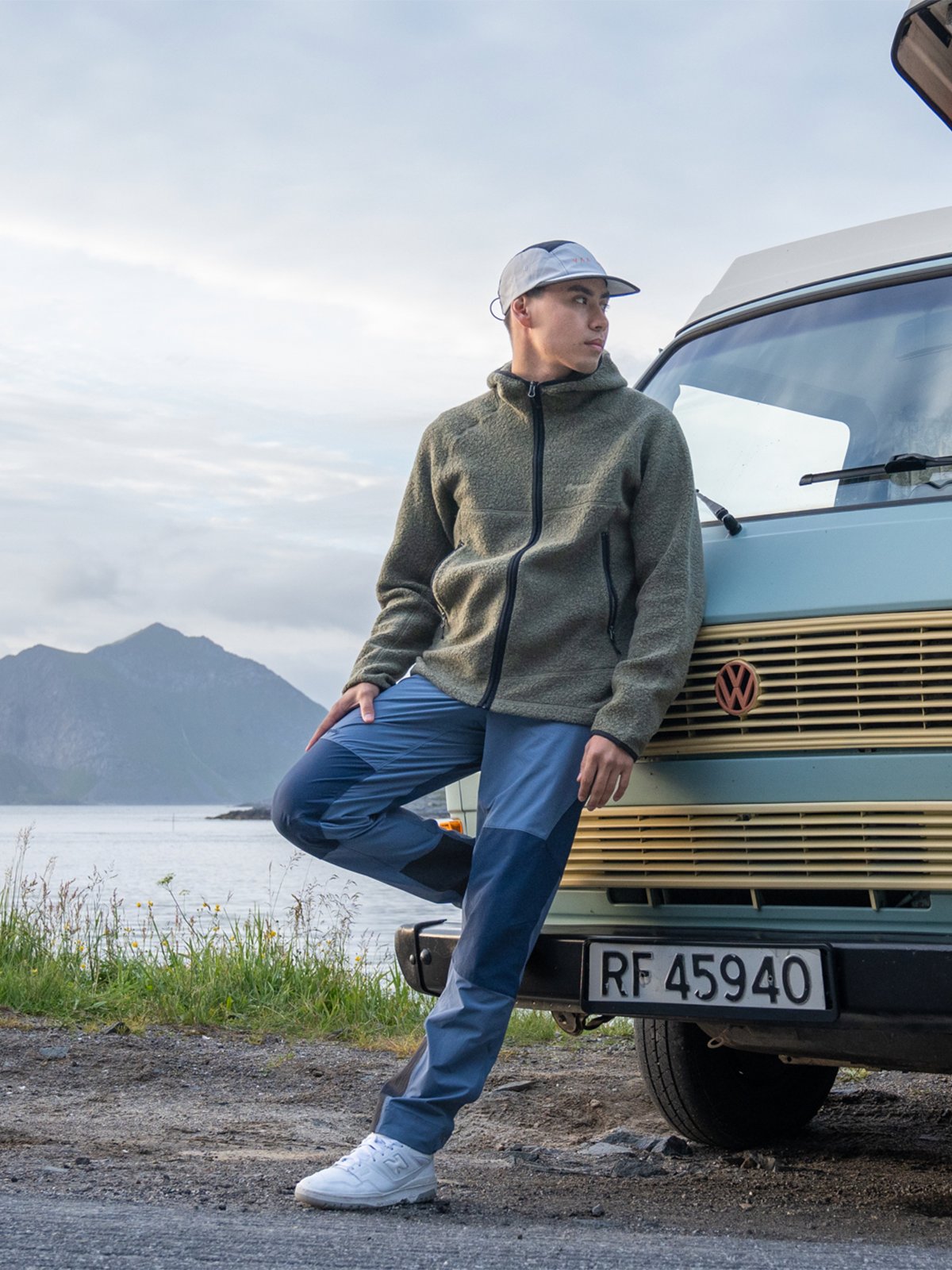 Bergans Vaagaa Merino Terry Midlayer Hoodie Men Green Mud