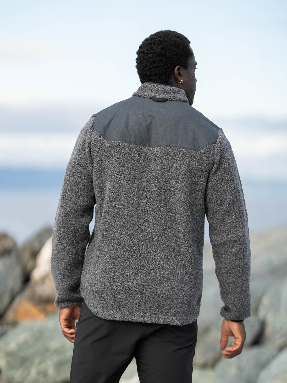 Bergans Nordmarka ReWool Pile Midlayer Jacket Solid Dark Grey