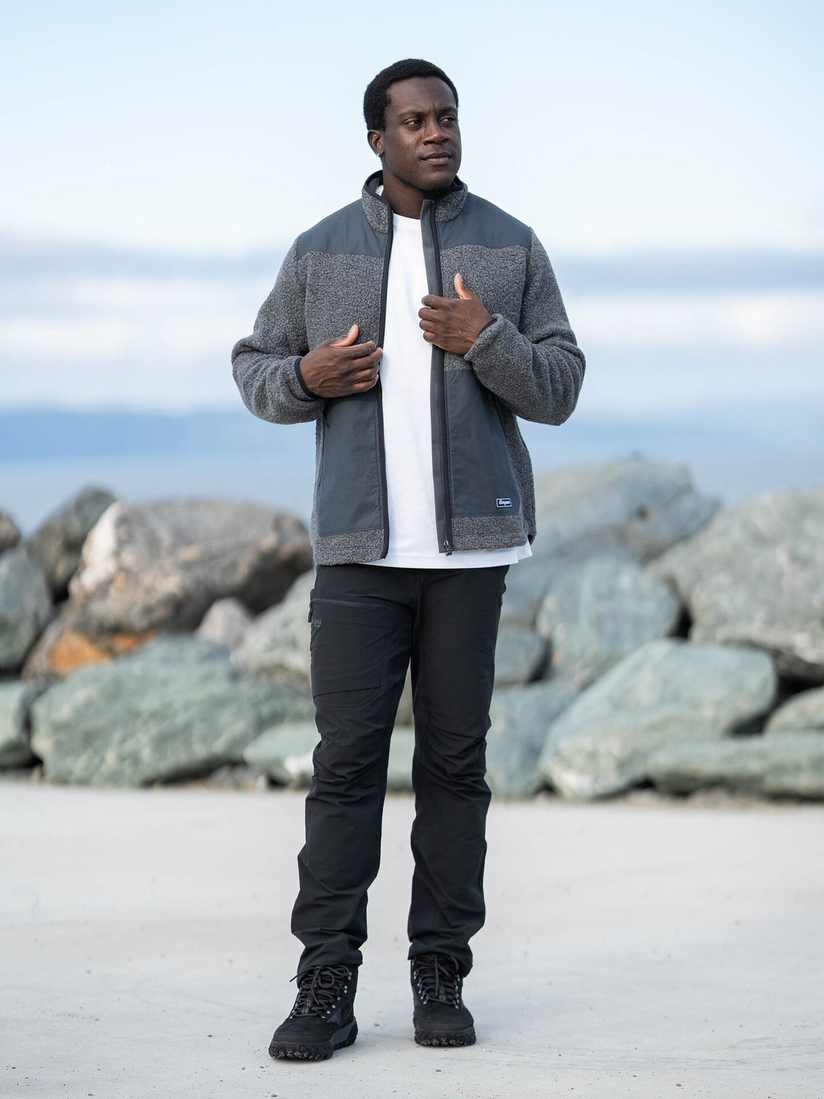 Bergans Nordmarka ReWool Pile Midlayer Jacket Solid Dark Grey