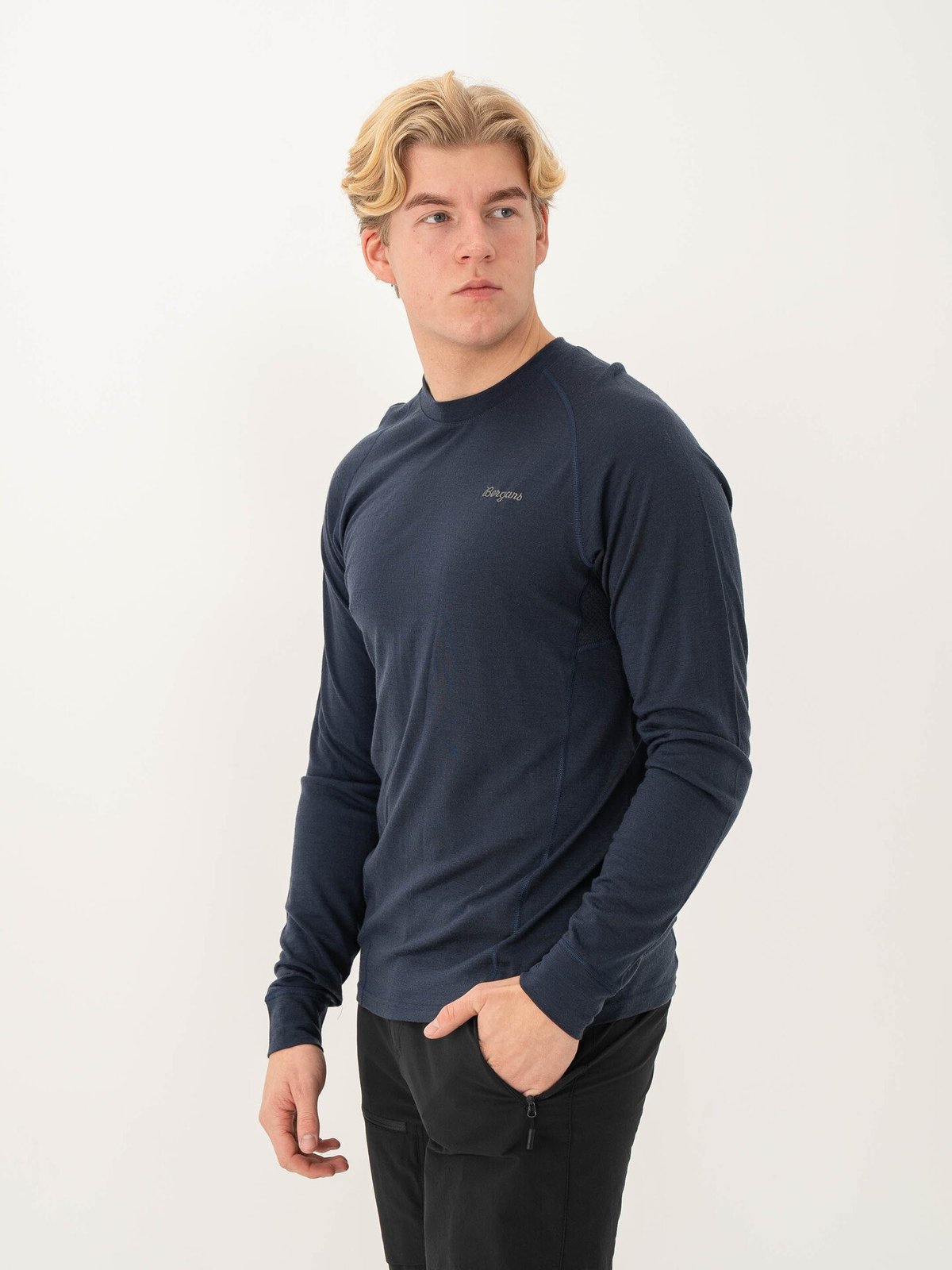 Bergans Inner:Pure Merino Long Sleeve Men Navy Blue