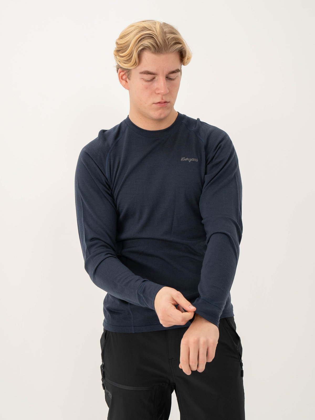 Bergans Inner:Pure Merino Long Sleeve Men Navy Blue