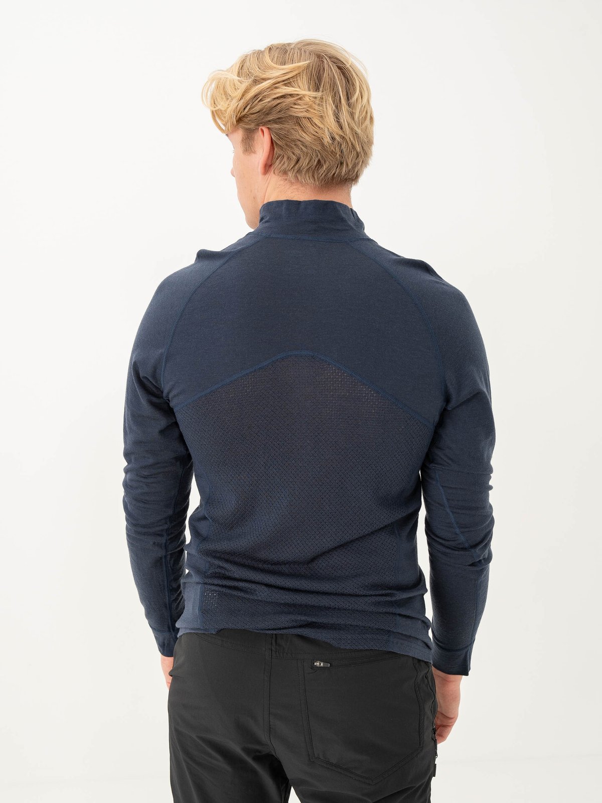 Bergans Inner:Pure Merino Half Zip Men Navy Blue