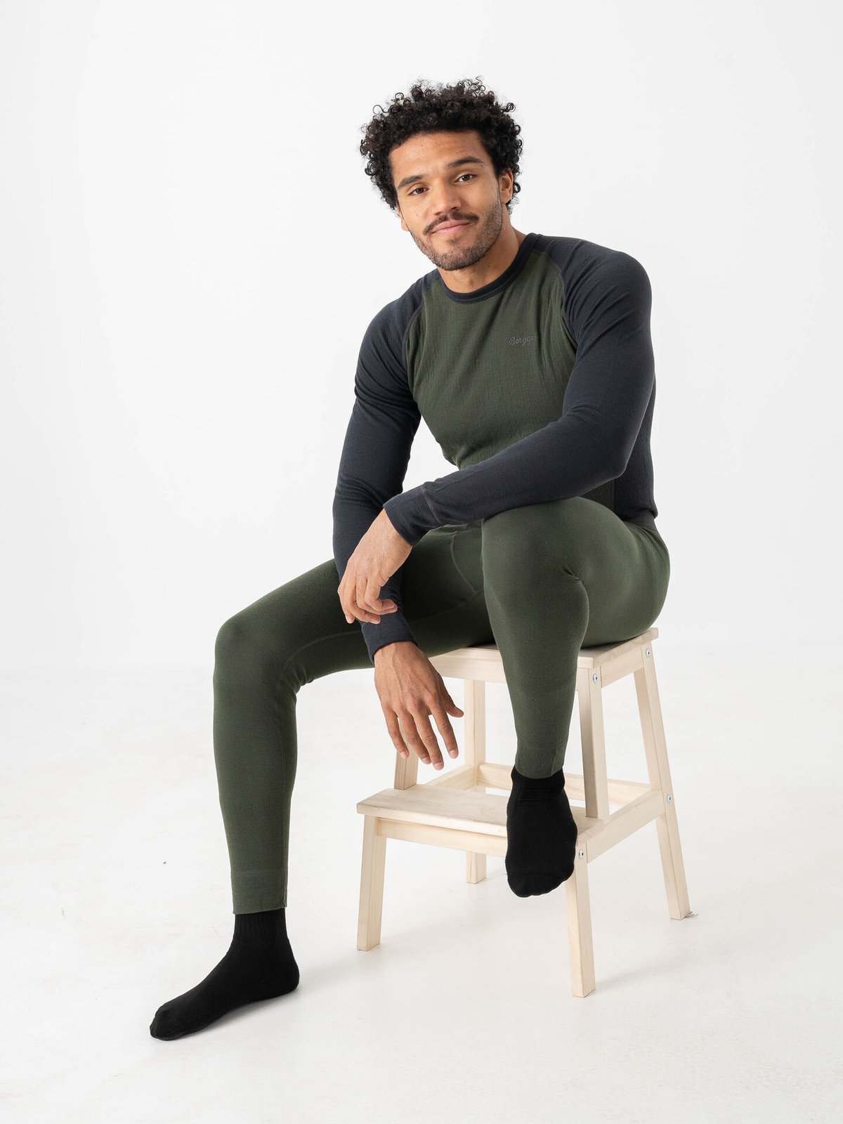Bergans Inner:Dual Merino Long Sleeve Men Pine Forest