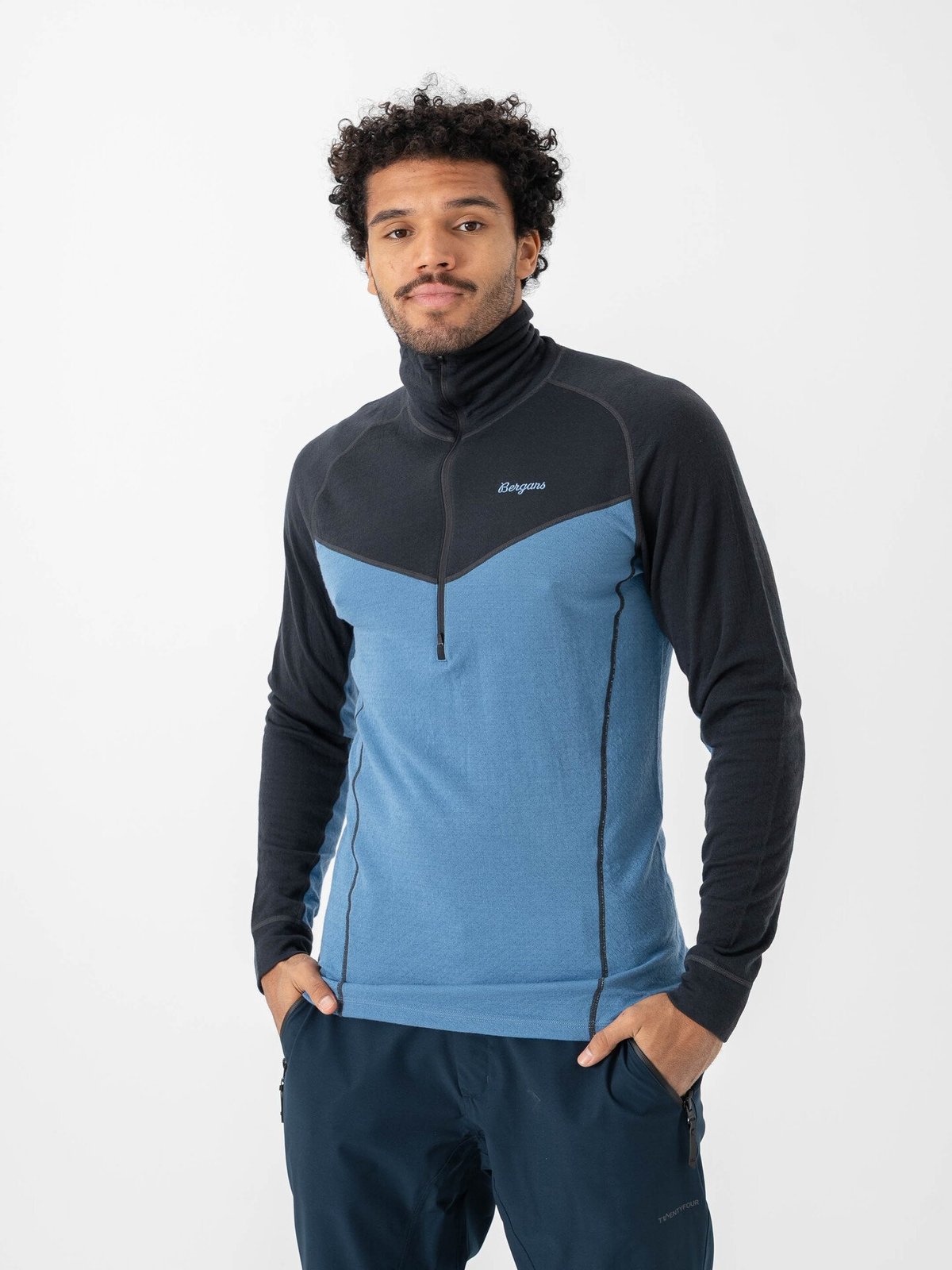 Bergans Inner:Dual Merino Half Zip Men Elemental Blue