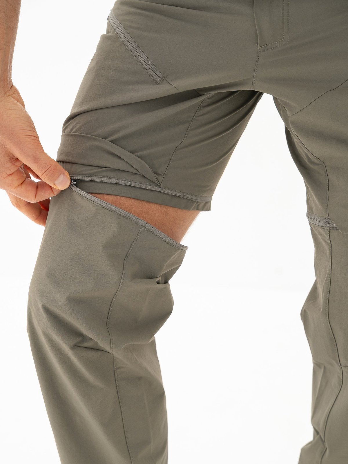 Bergans Convertible Zip-Off Softshell Pants Men Green Mud