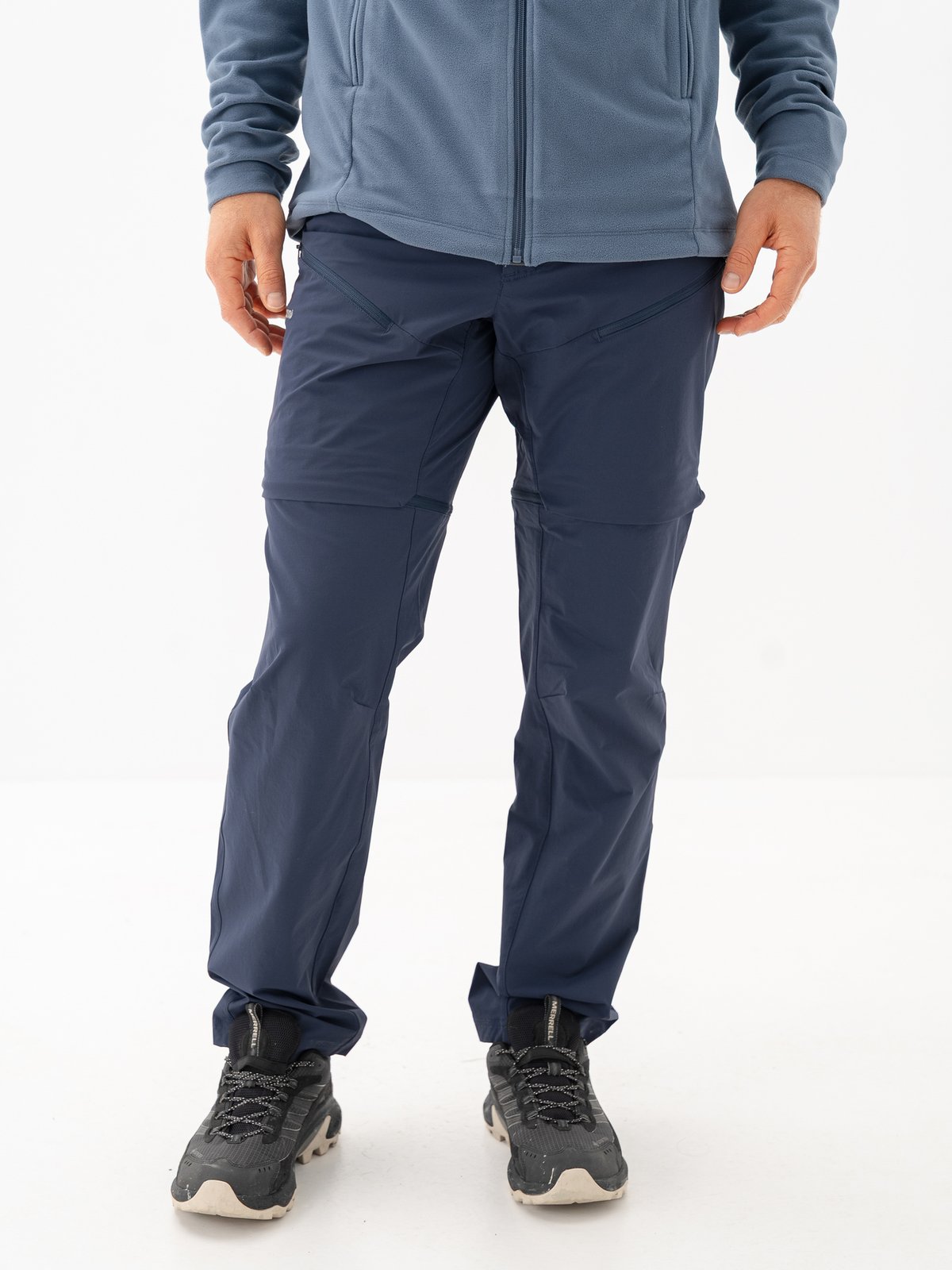 Bergans Convertible Zip-Off Softshell Pants Men Navy Blue