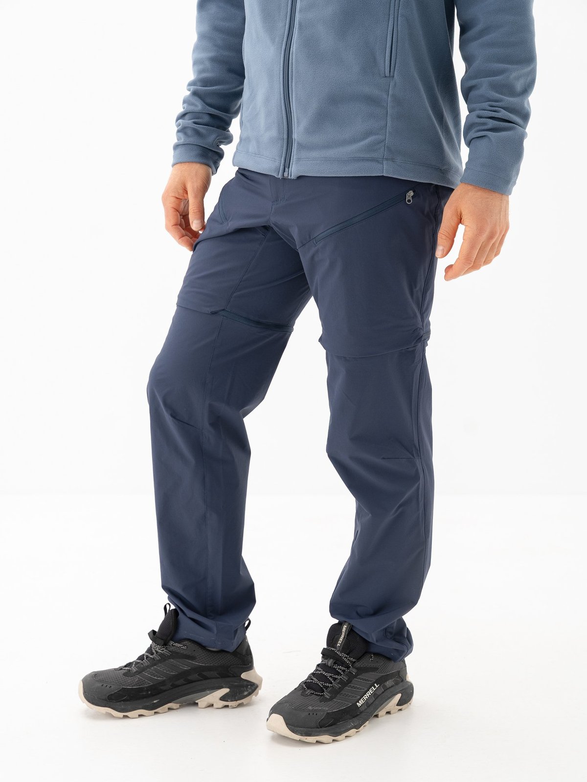 Bergans Convertible Zip-Off Softshell Pants Men Navy Blue