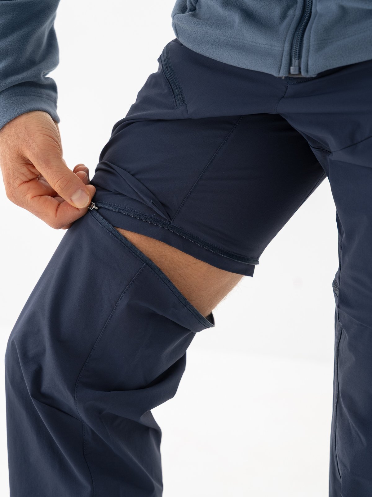 Bergans Convertible Zip-Off Softshell Pants Men Navy Blue