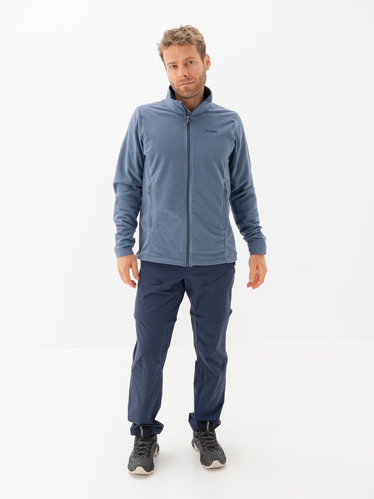 Bergans Convertible Zip-Off Softshell Pants Men Navy Blue