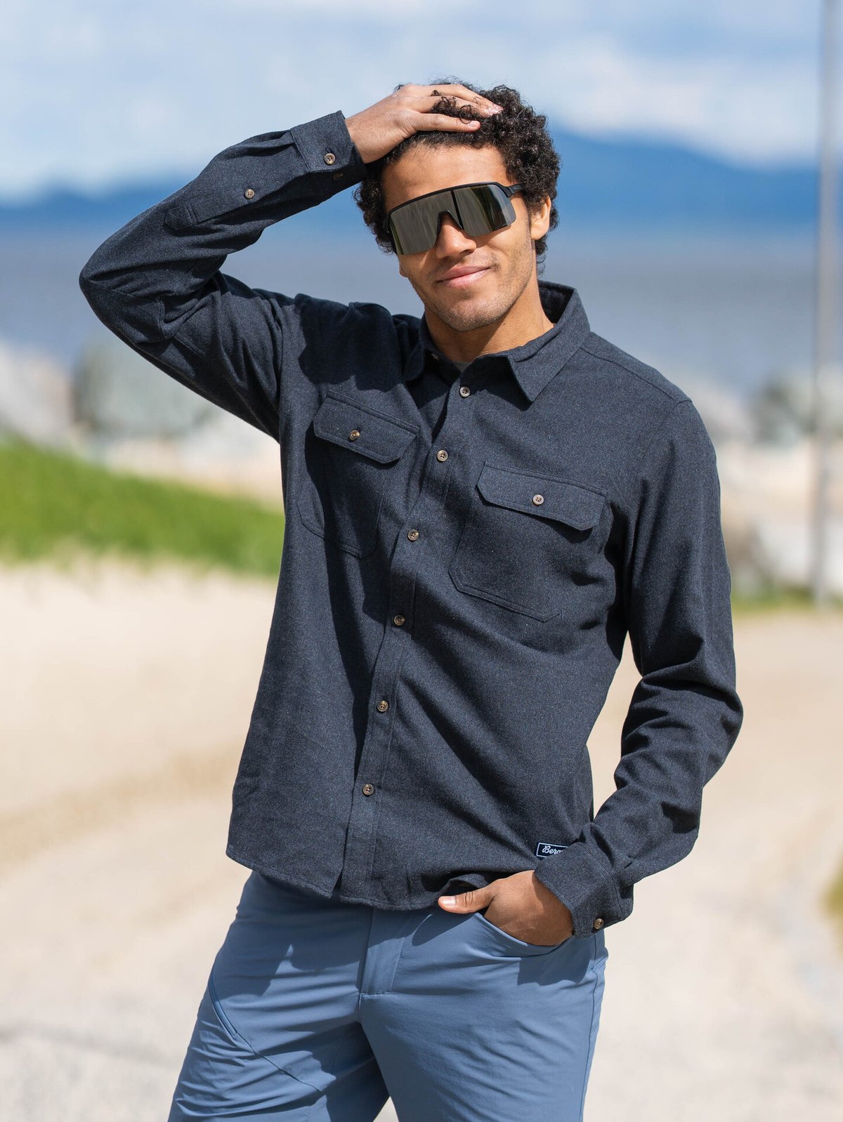 Bergans Nordmarka Flannel Shirt Men Navy Blue