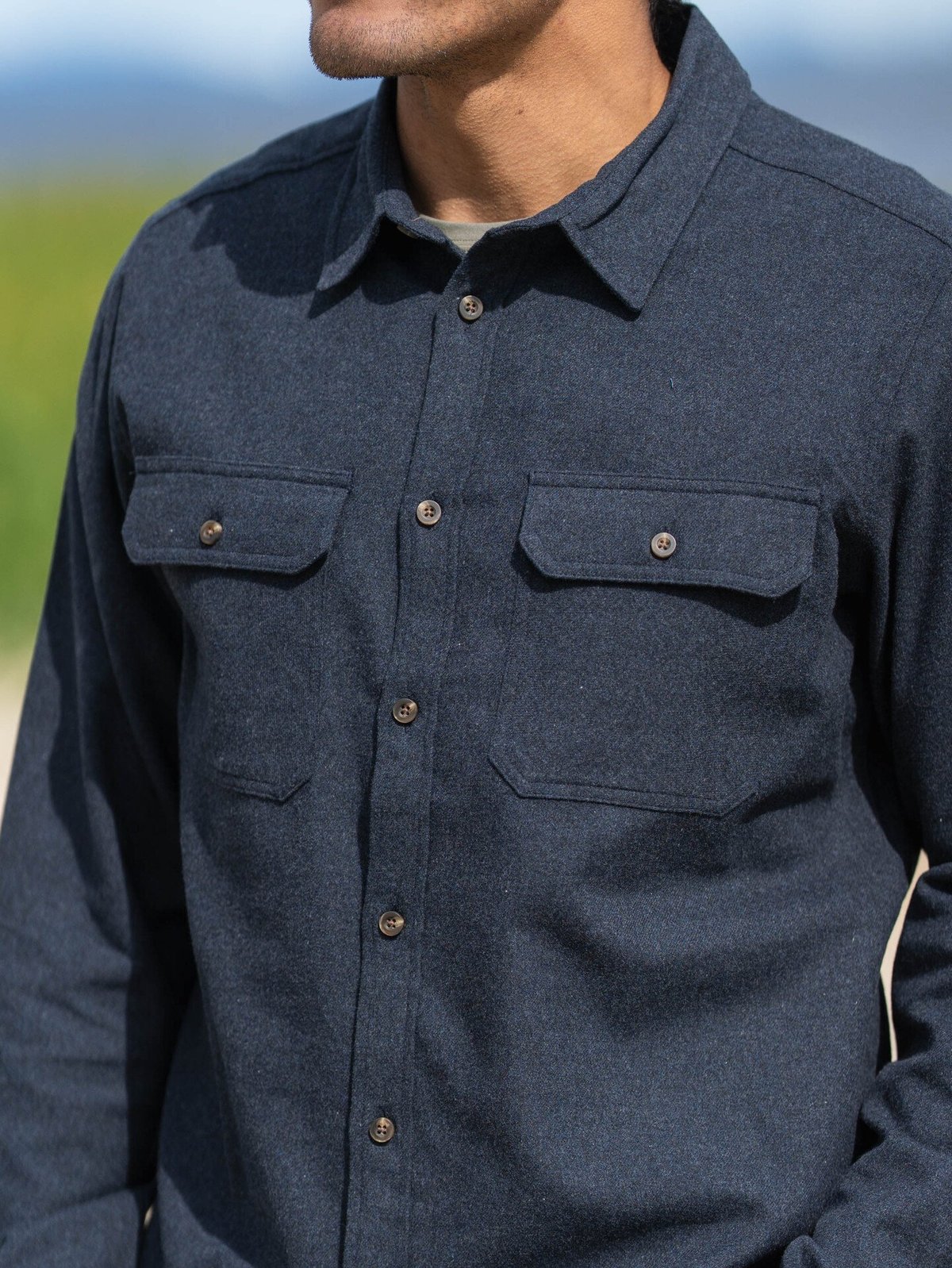 Bergans Nordmarka Flannel Shirt Men Navy Blue