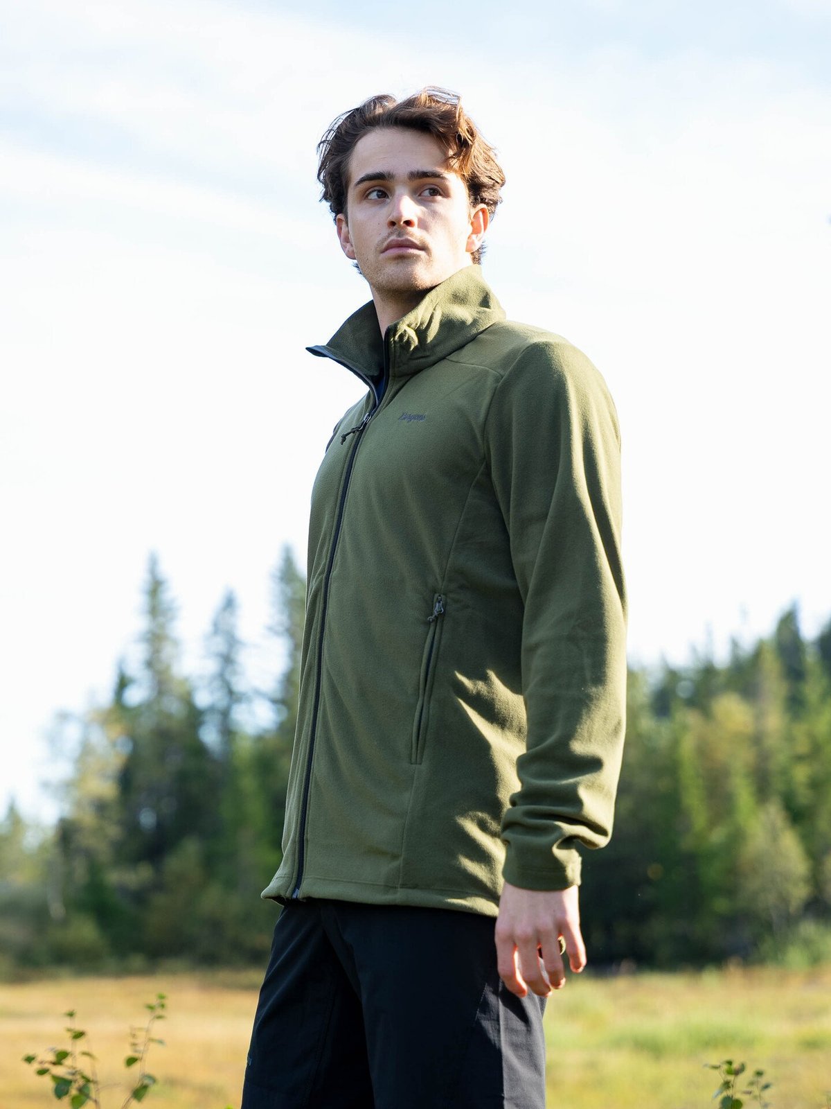 Bergans Finnsnes Fleece Jacket Men Dark Olive Green