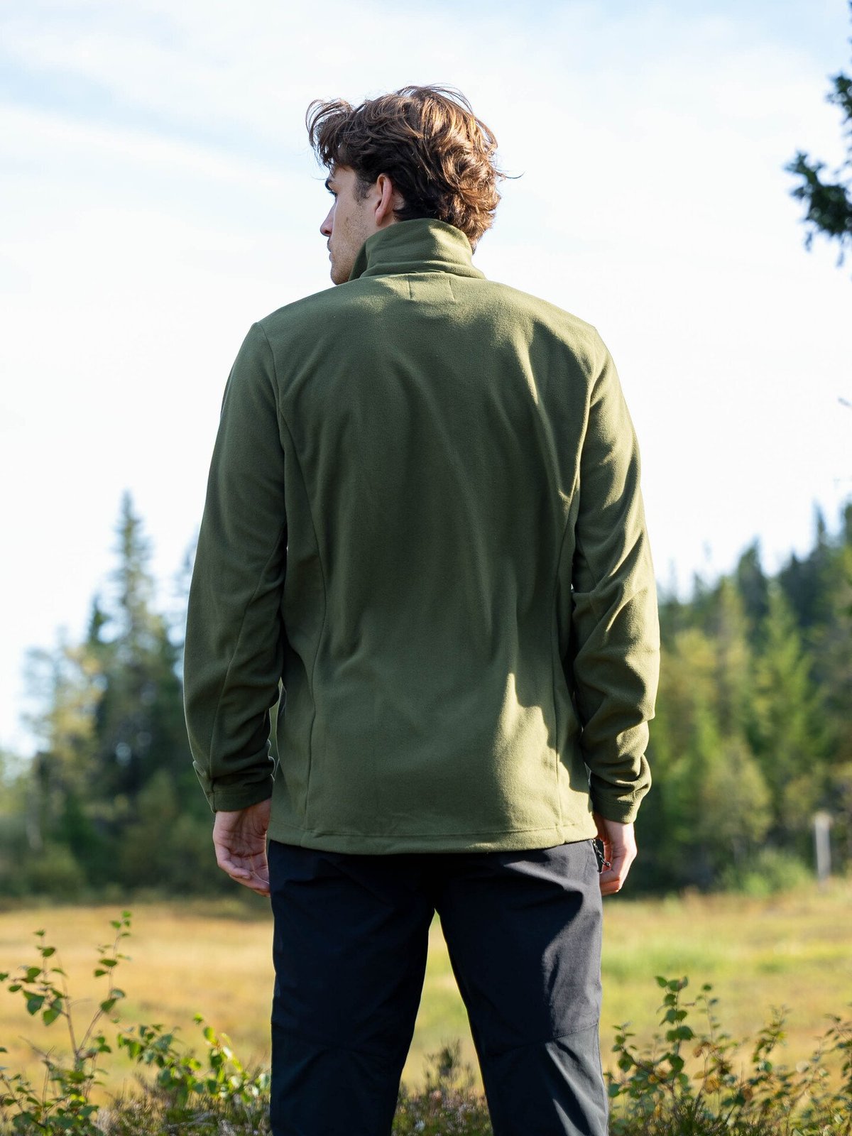 Bergans Finnsnes Fleece Jacket Men Dark Olive Green