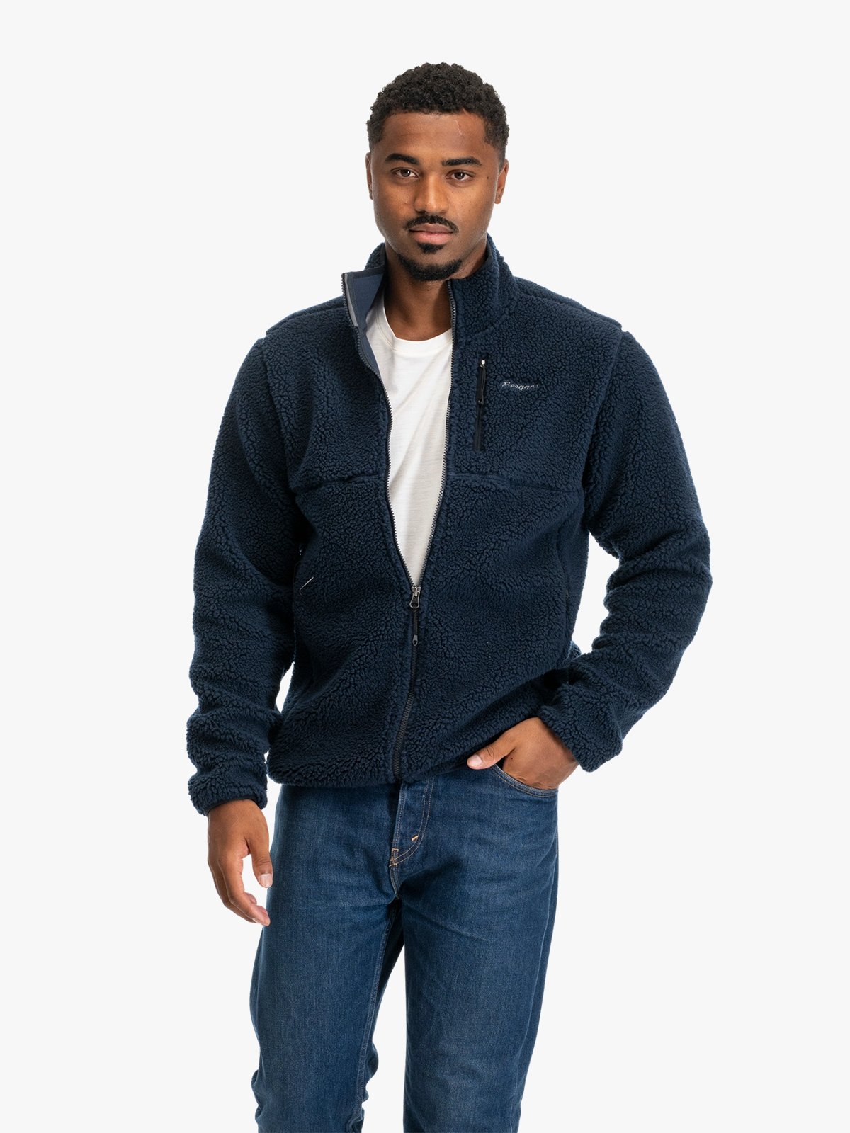 Bergans Lunnan Pile Fleece Jacket Men Navy Blue