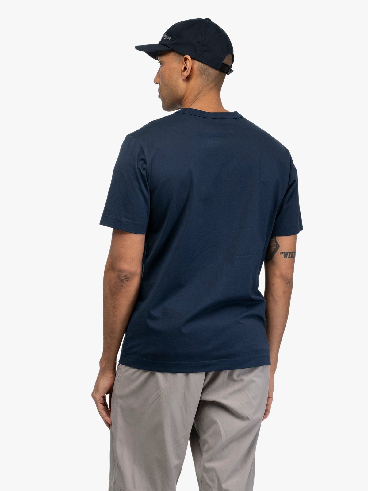 Bergans Logo Cotton Tee Men Navy Blue