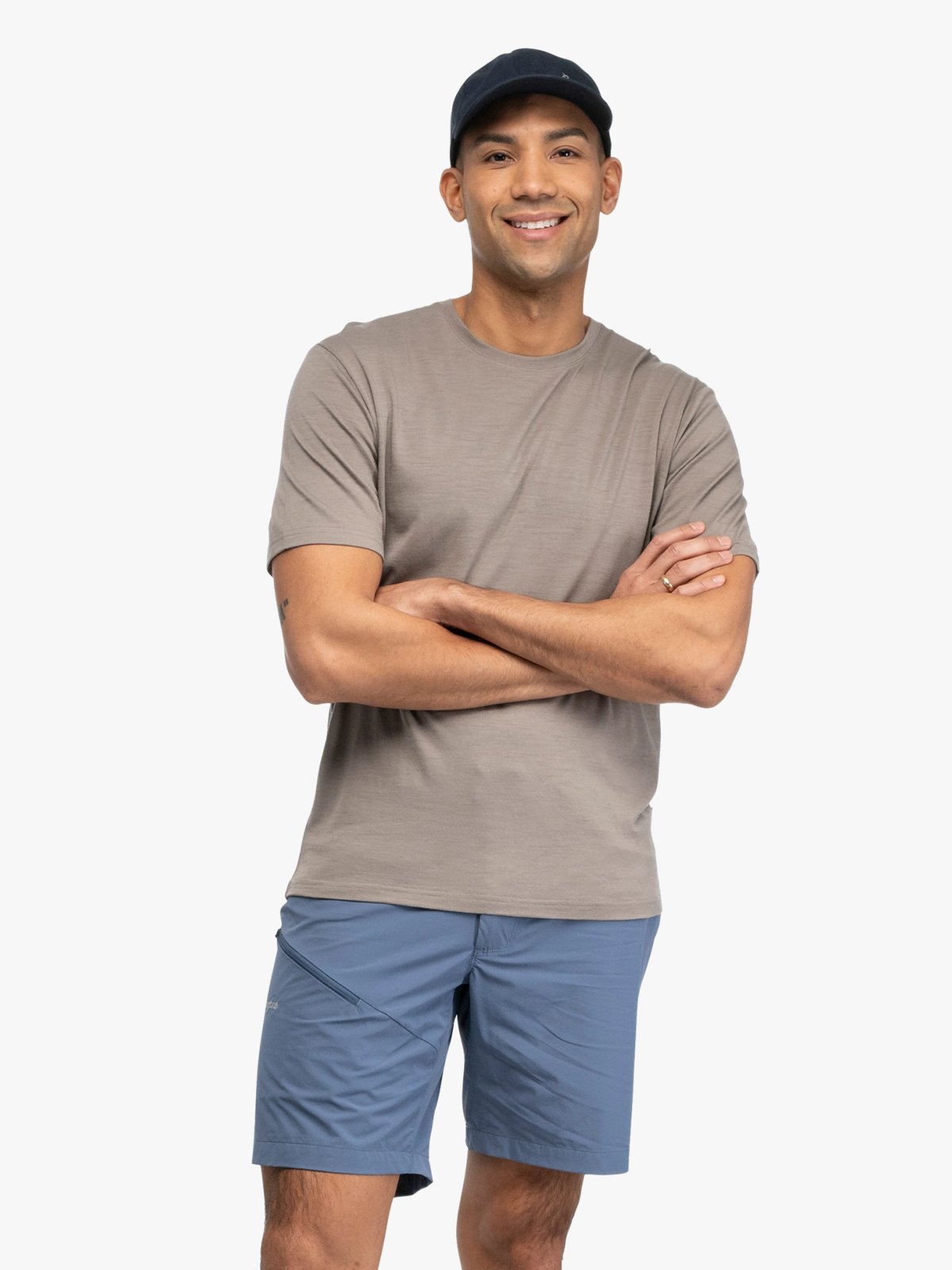Bergans Merino Light Tee Men Rock Taupe