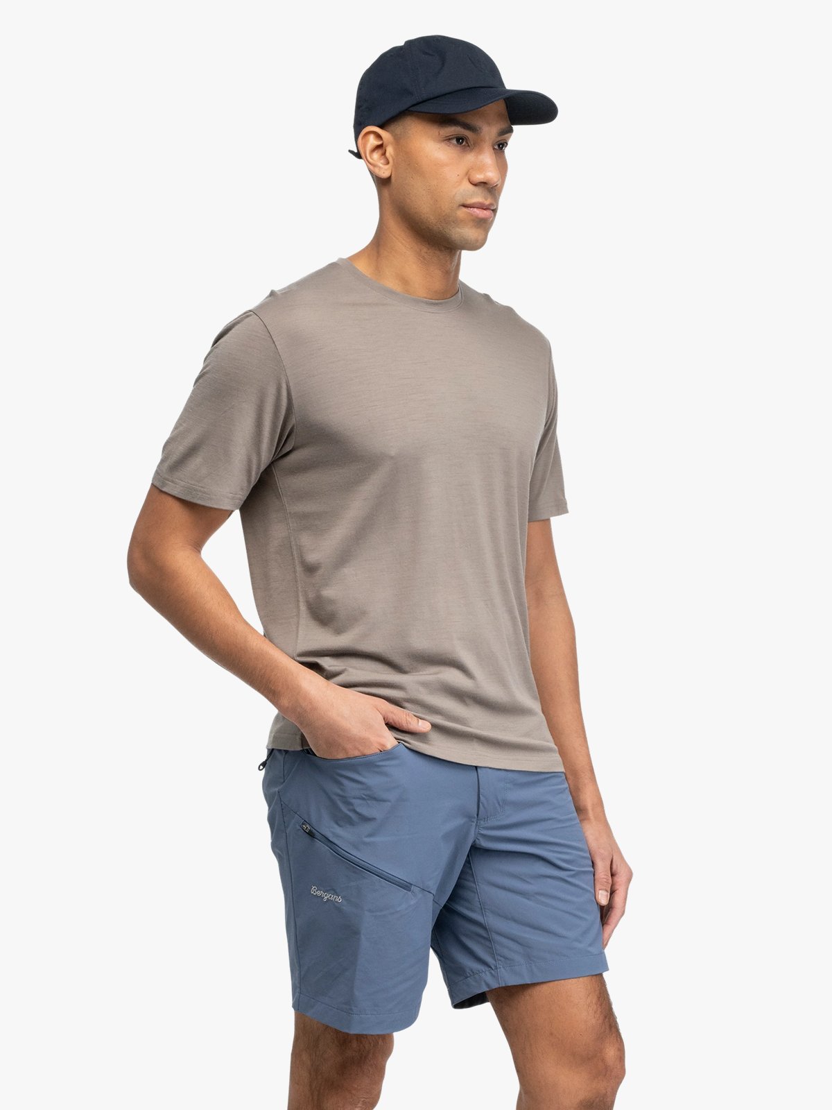 Bergans Merino Light Tee Men Rock Taupe