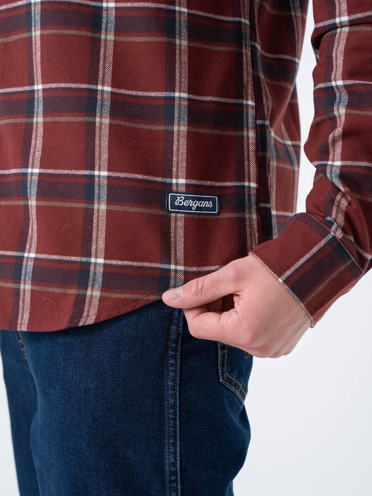 Bergans Tovdal Shirt Amarone Red / Dark Shadow Grey