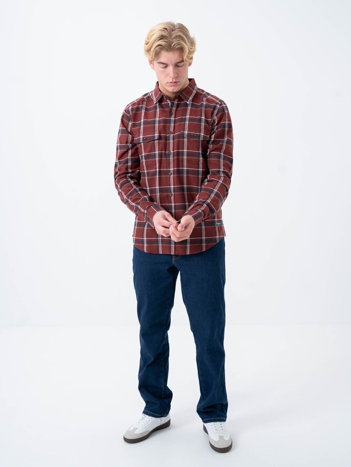 Bergans Tovdal Shirt Amarone Red / Dark Shadow Grey