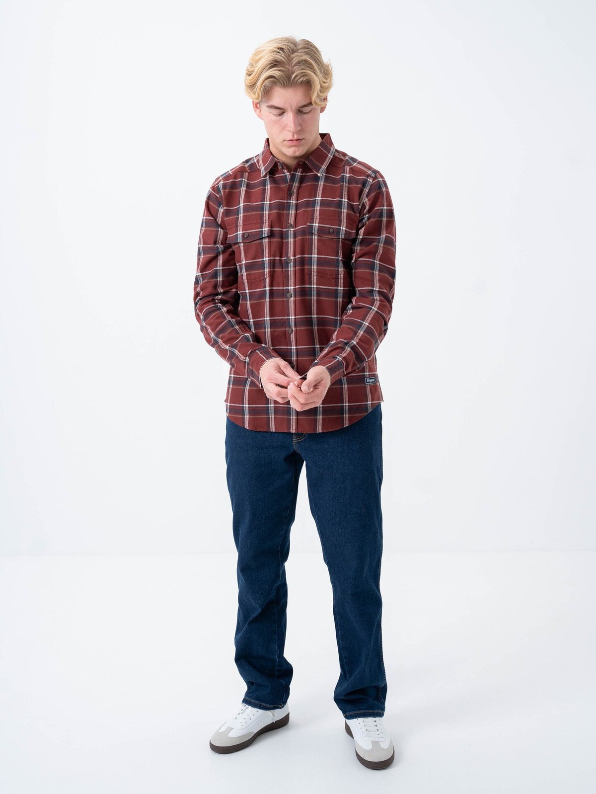 Bergans Tovdal Shirt Amarone Red / Dark Shadow Grey