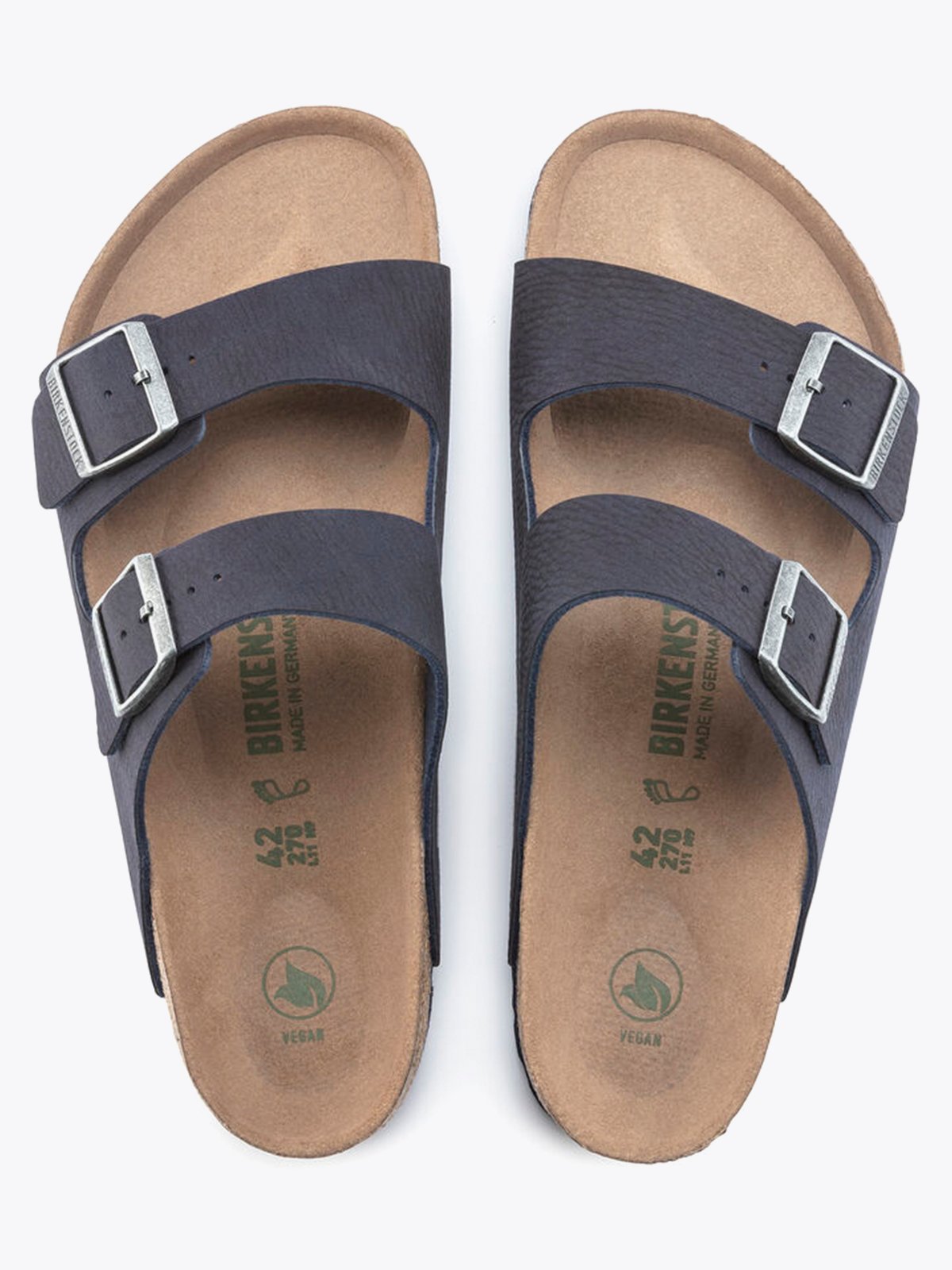 Birkenstock Arizona Vegan Desert Dust Indigo Blue
