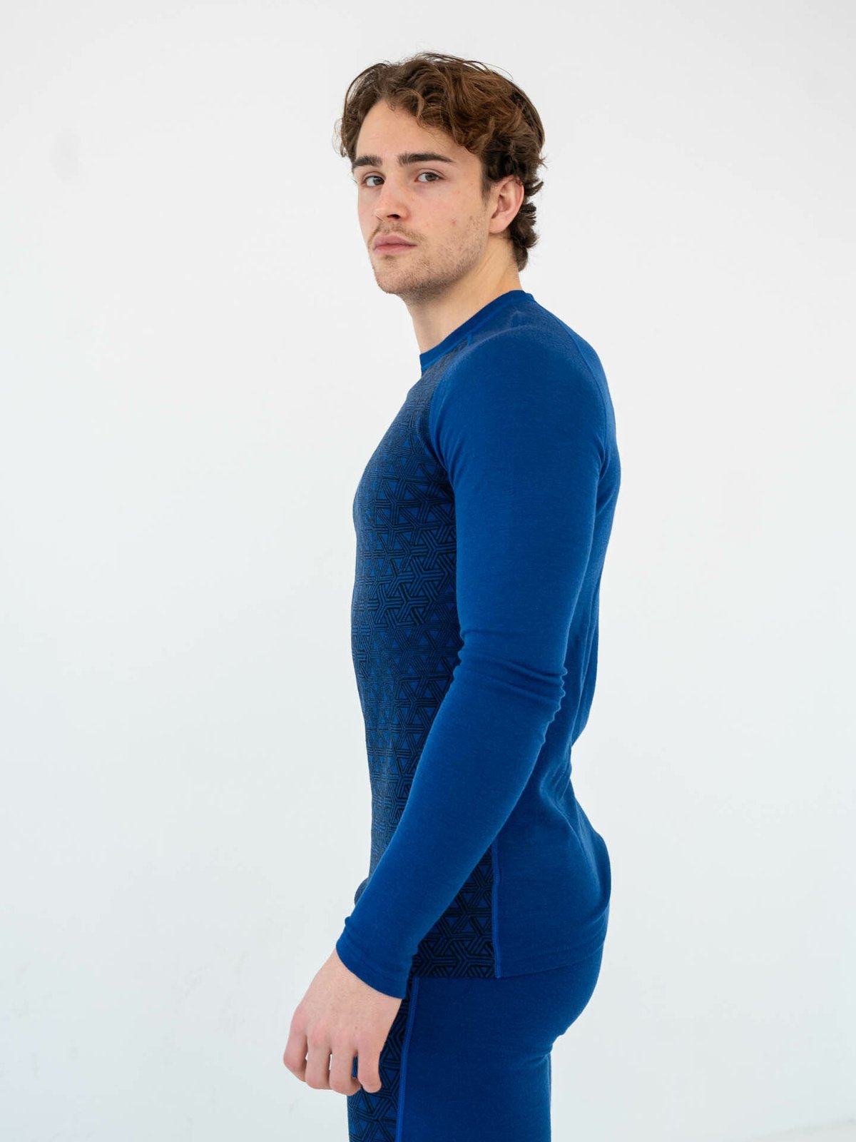 Bula Geo Merino Wool Crew Lapis
