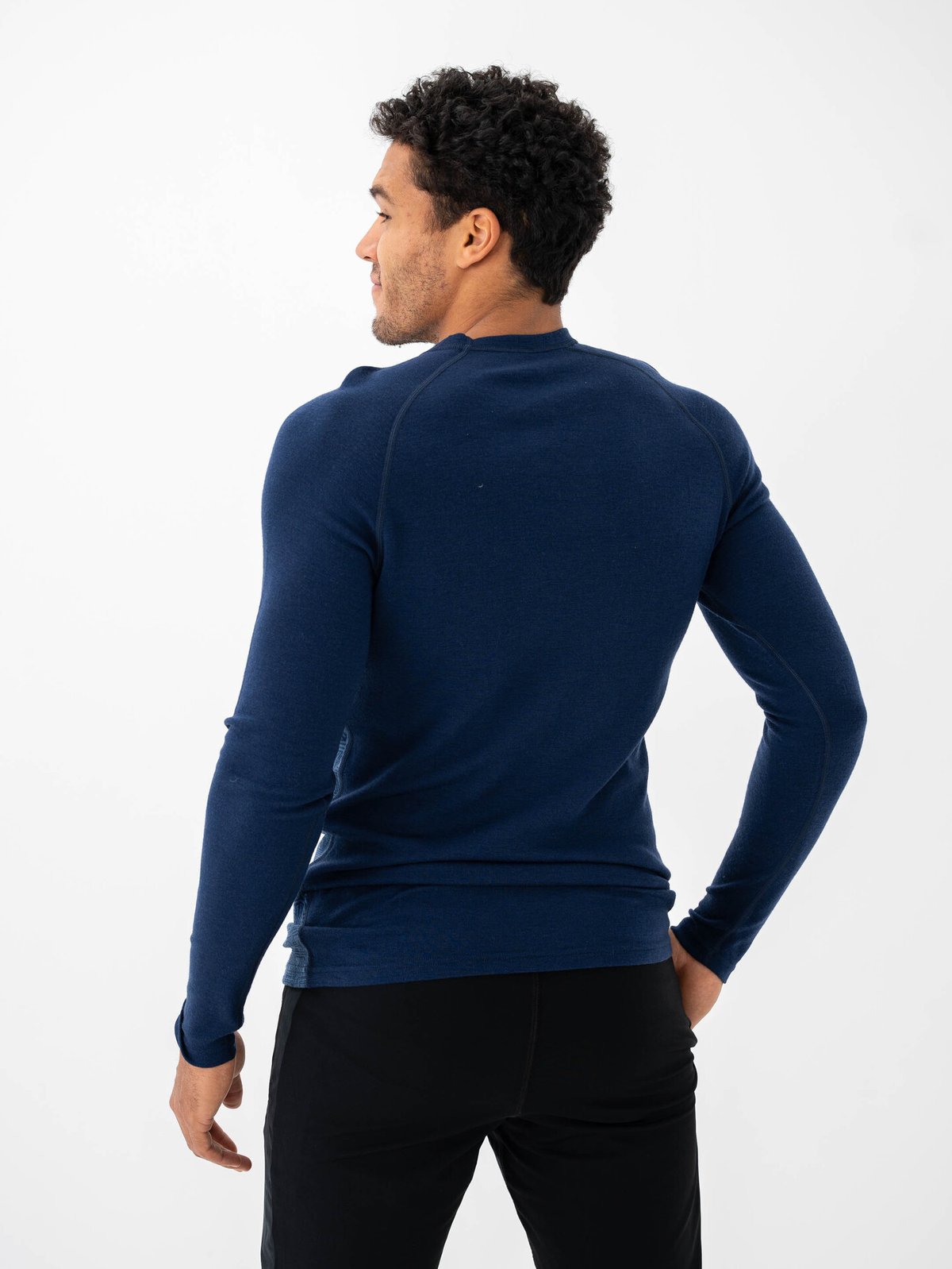Bula Geo Merino Wool Crew Navy