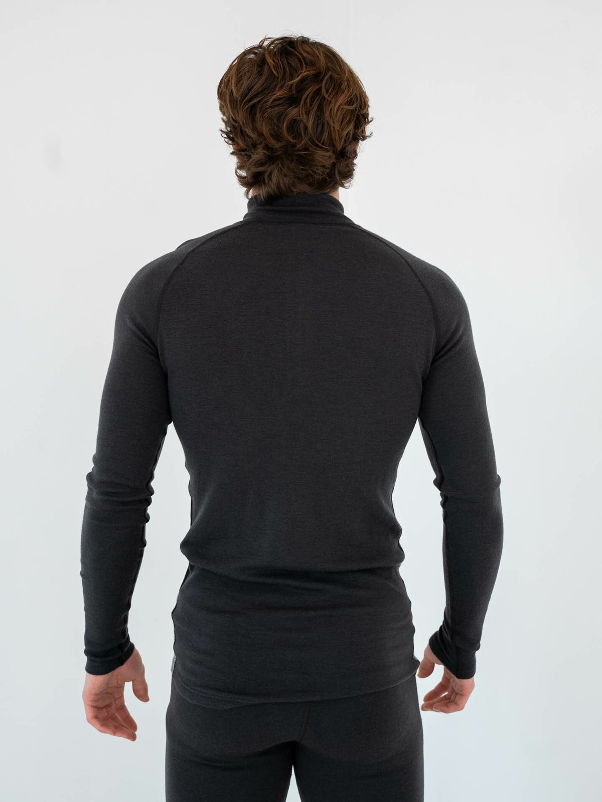 Bula Geo Merino Wool Halfzip Dark Grey