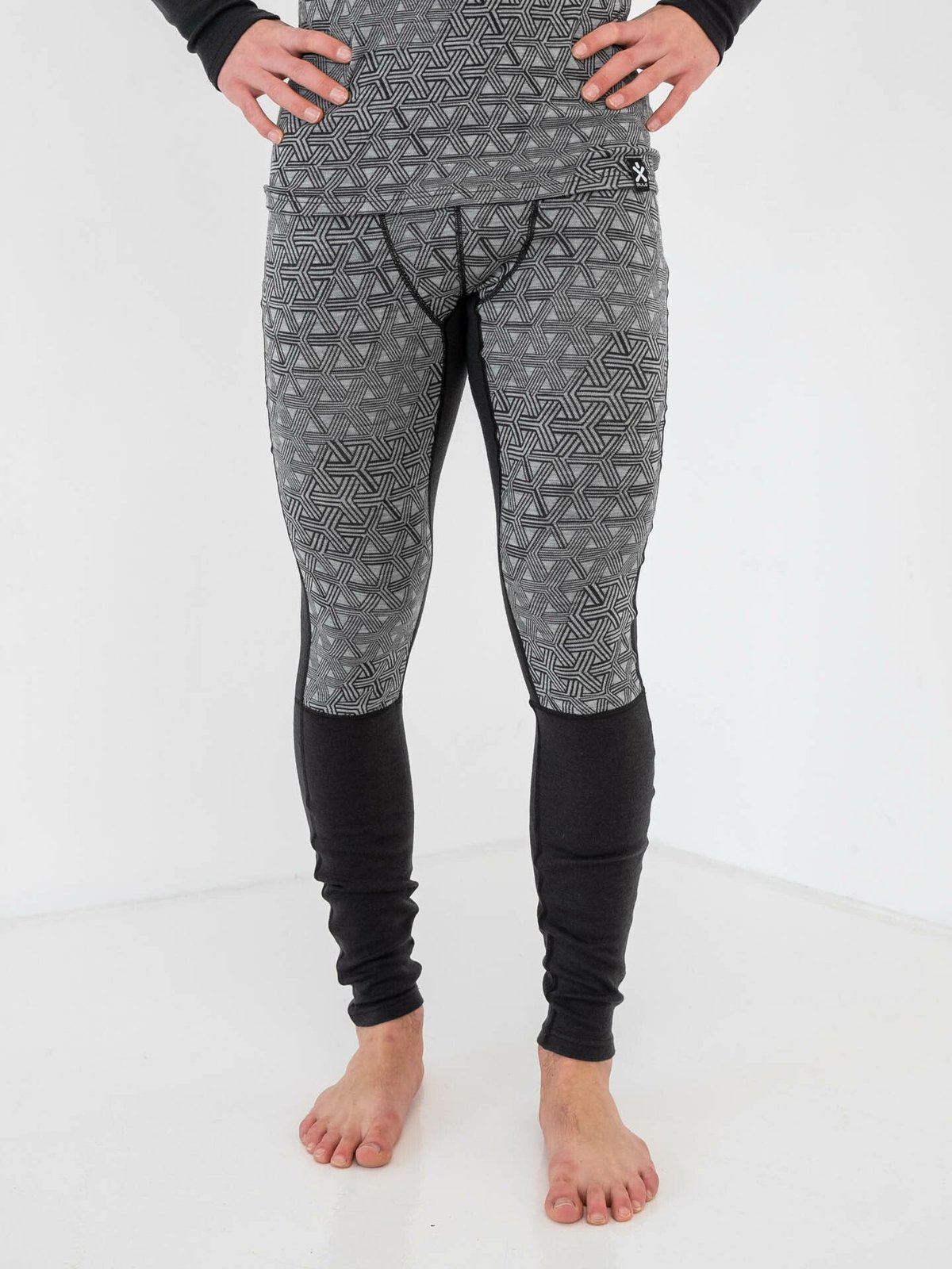 Bula Geo Merino Wool Pants Grey Melange